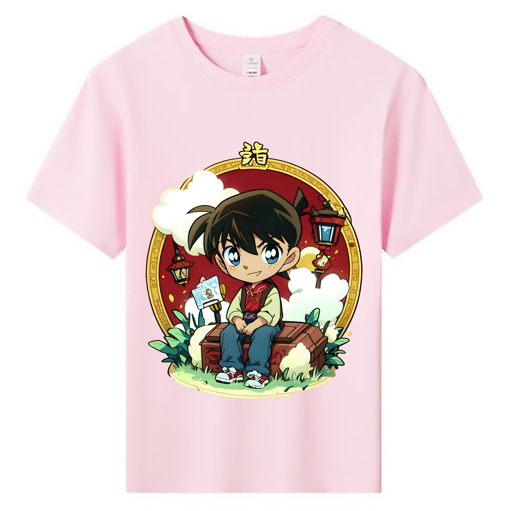 （画像用） 名探偵コナン 江戸川 コナン Detective Conan Conan Edogawa 綿100％キッズTシャツ（フロントプリント）