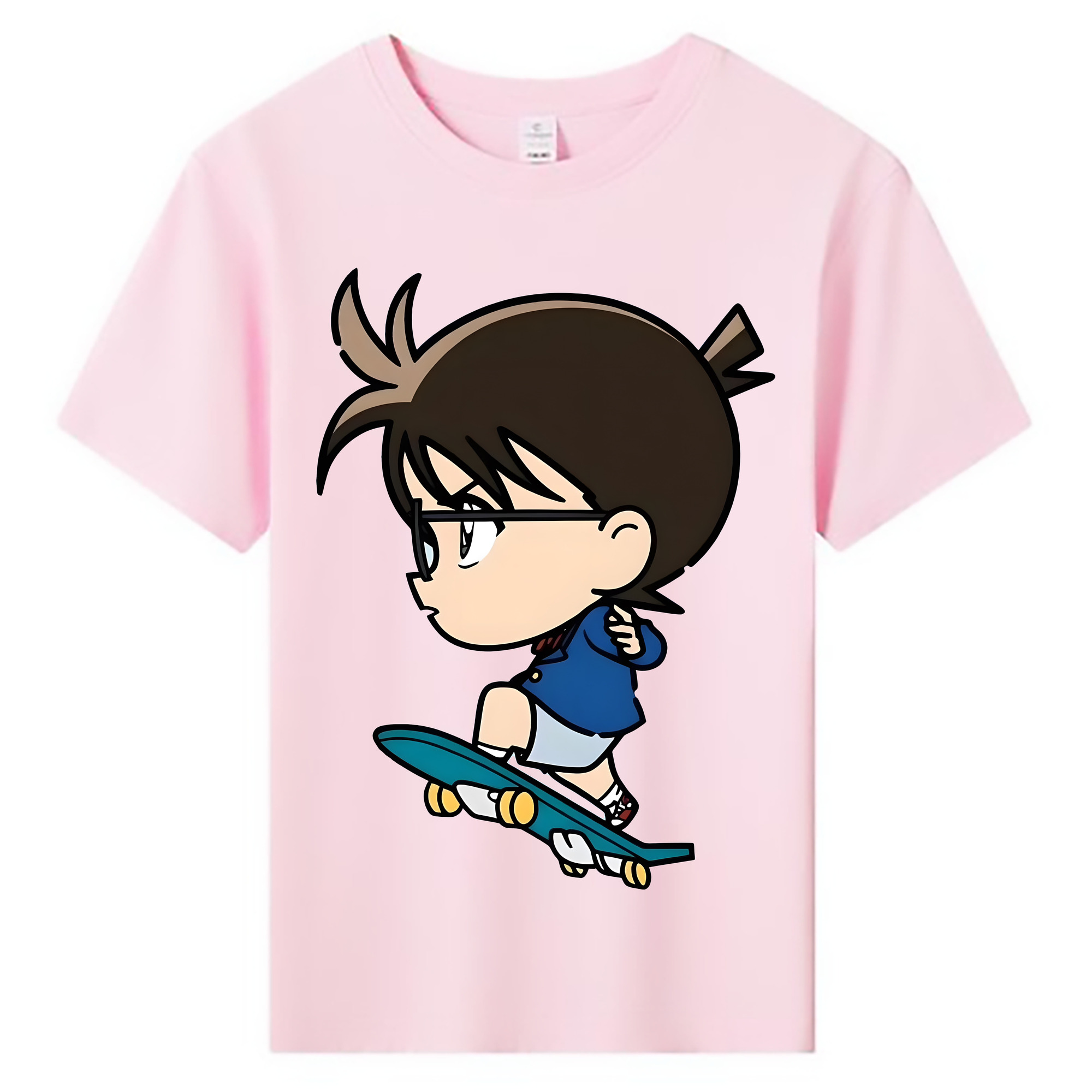 （画像用） 名探偵コナン 江戸川 コナン Detective Conan Conan Edogawa 綿100％キッズTシャツ（フロントプリント）