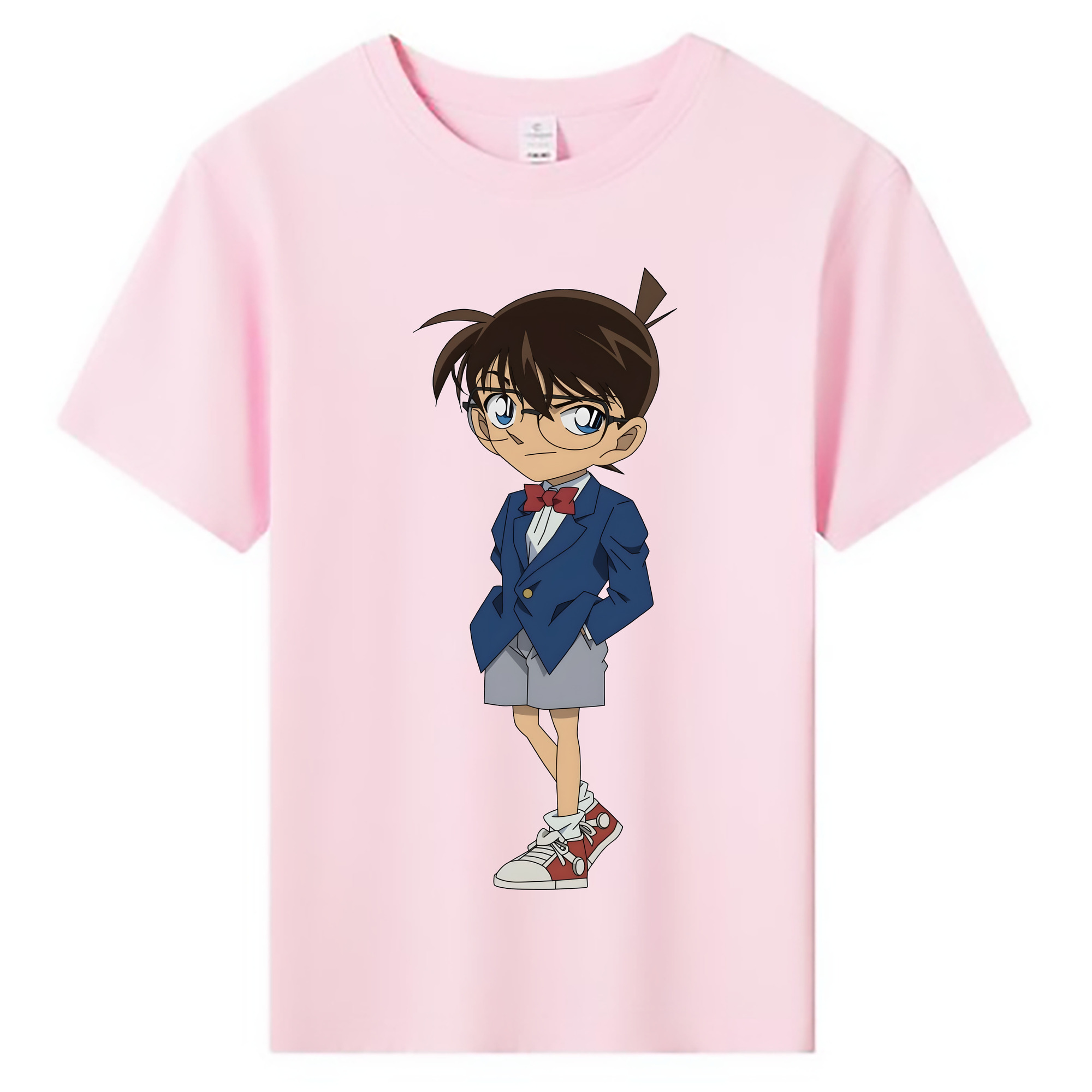 （画像用） 名探偵コナン 江戸川 コナン Detective Conan Conan Edogawa 綿100％キッズTシャツ（フロントプリント）