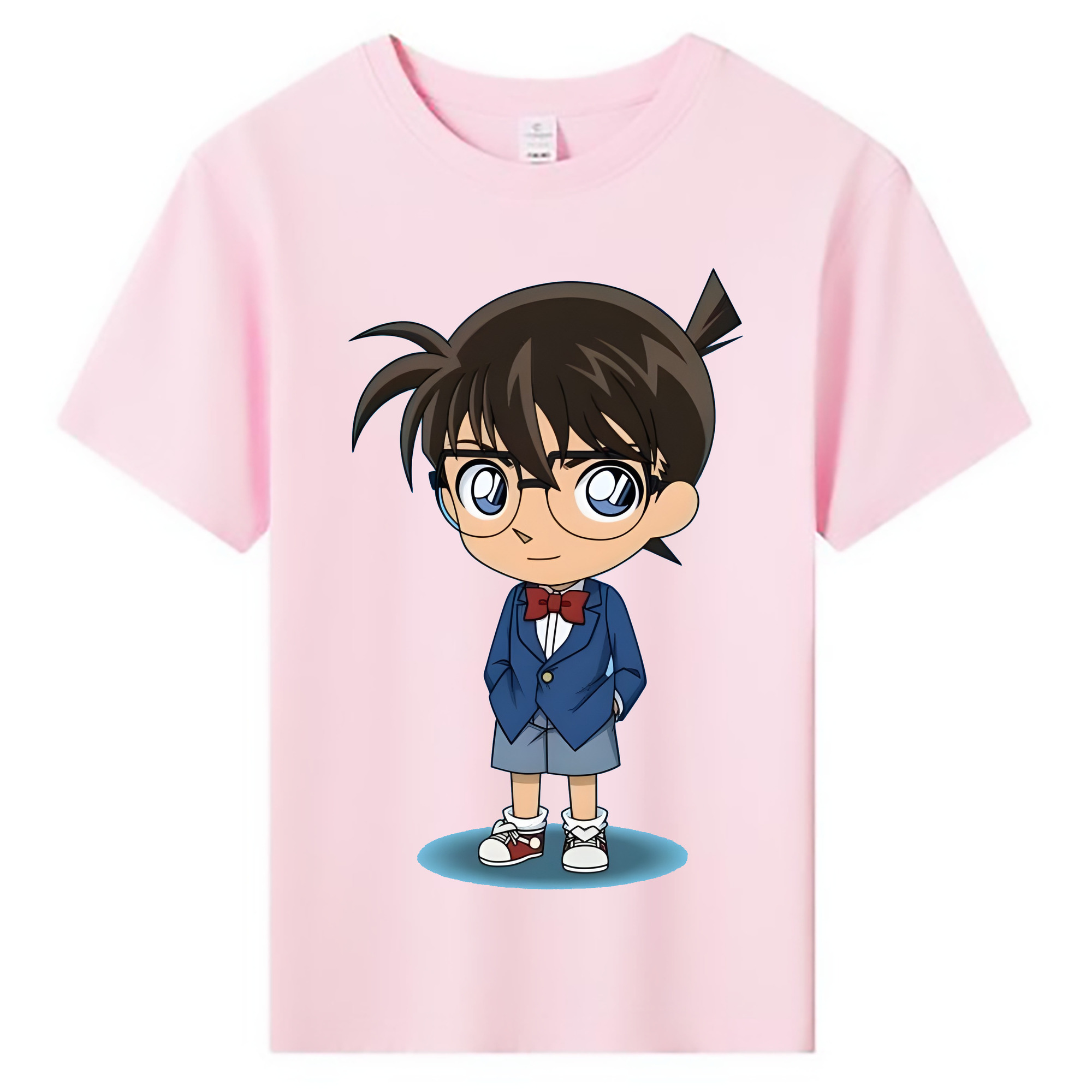（画像用） 名探偵コナン 江戸川 コナン Detective Conan Conan Edogawa 綿100％キッズTシャツ（フロントプリント）