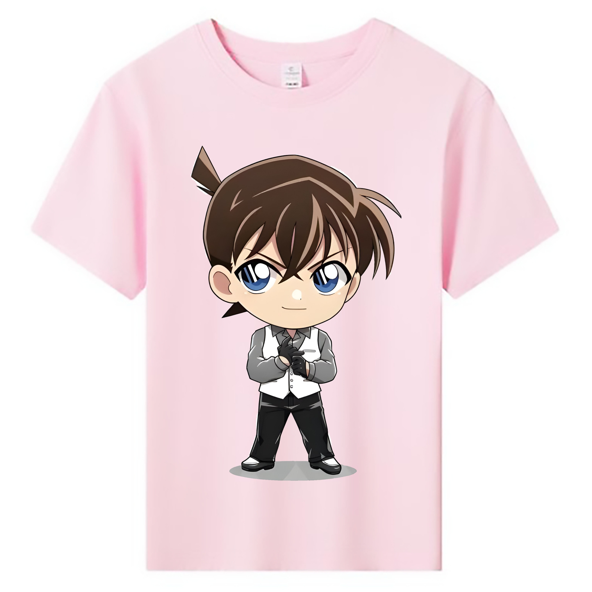 （画像用） 名探偵コナン 江戸川 コナン Detective Conan Conan Edogawa 綿100％キッズTシャツ（フロントプリント）