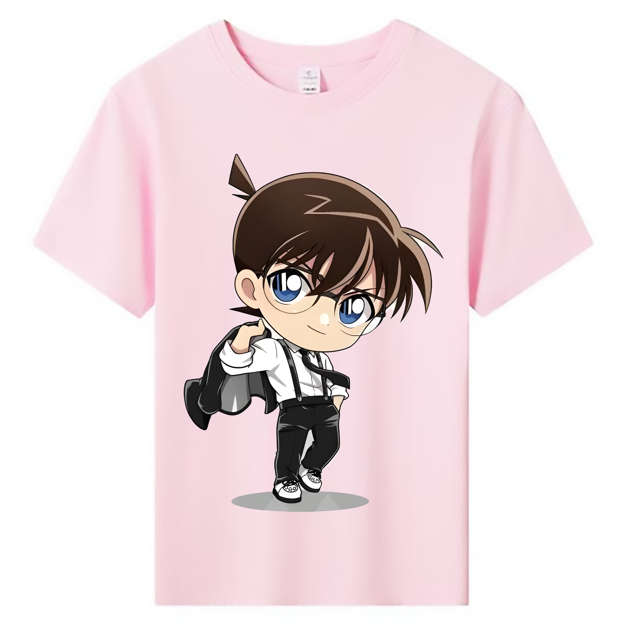 （画像用） 名探偵コナン 江戸川 コナン Detective Conan Conan Edogawa 綿100％キッズTシャツ（フロントプリント）