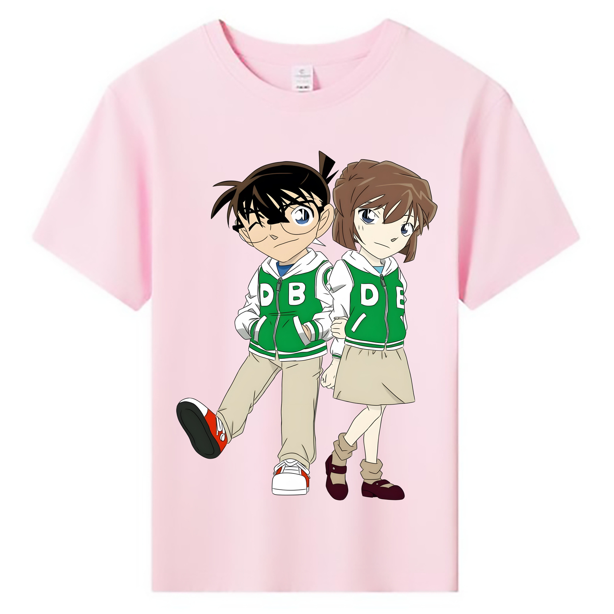 （画像用） 名探偵コナン 江戸川 コナン Detective Conan Conan Edogawa 綿100％キッズTシャツ（フロントプリント）