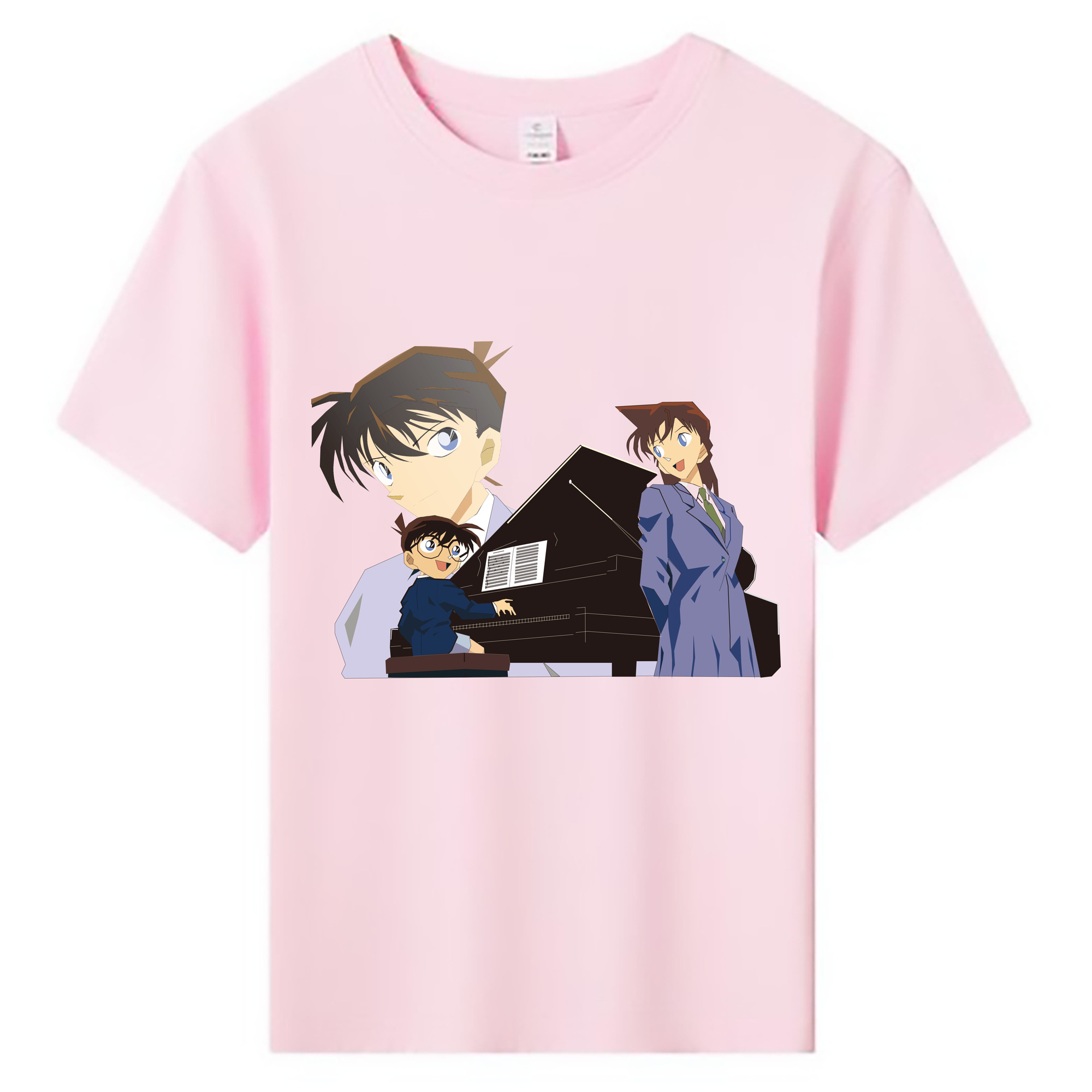 （画像用） 名探偵コナン 毛利 蘭 もうり らん、モーリ ラン Detective Conan Rachel Moore 綿100％キッズTシャツ（フロントプリント）
