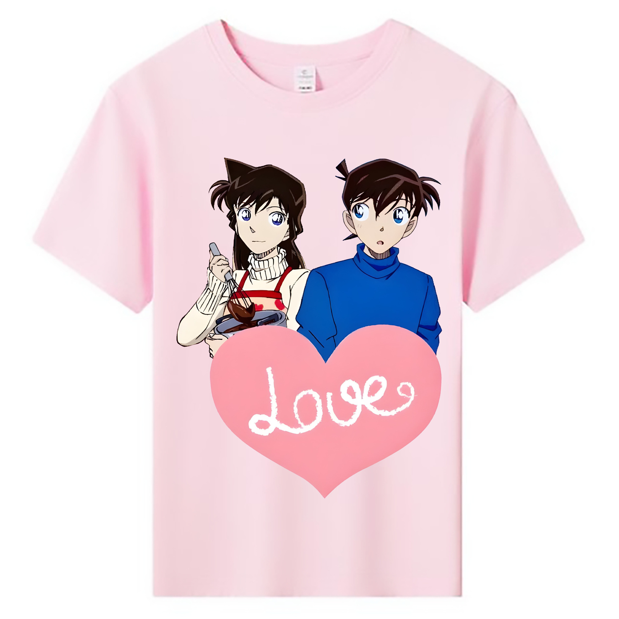 （画像用） 名探偵コナン 毛利 蘭 もうり らん、モーリ ラン Detective Conan Rachel Moore 綿100％キッズTシャツ（フロントプリント）