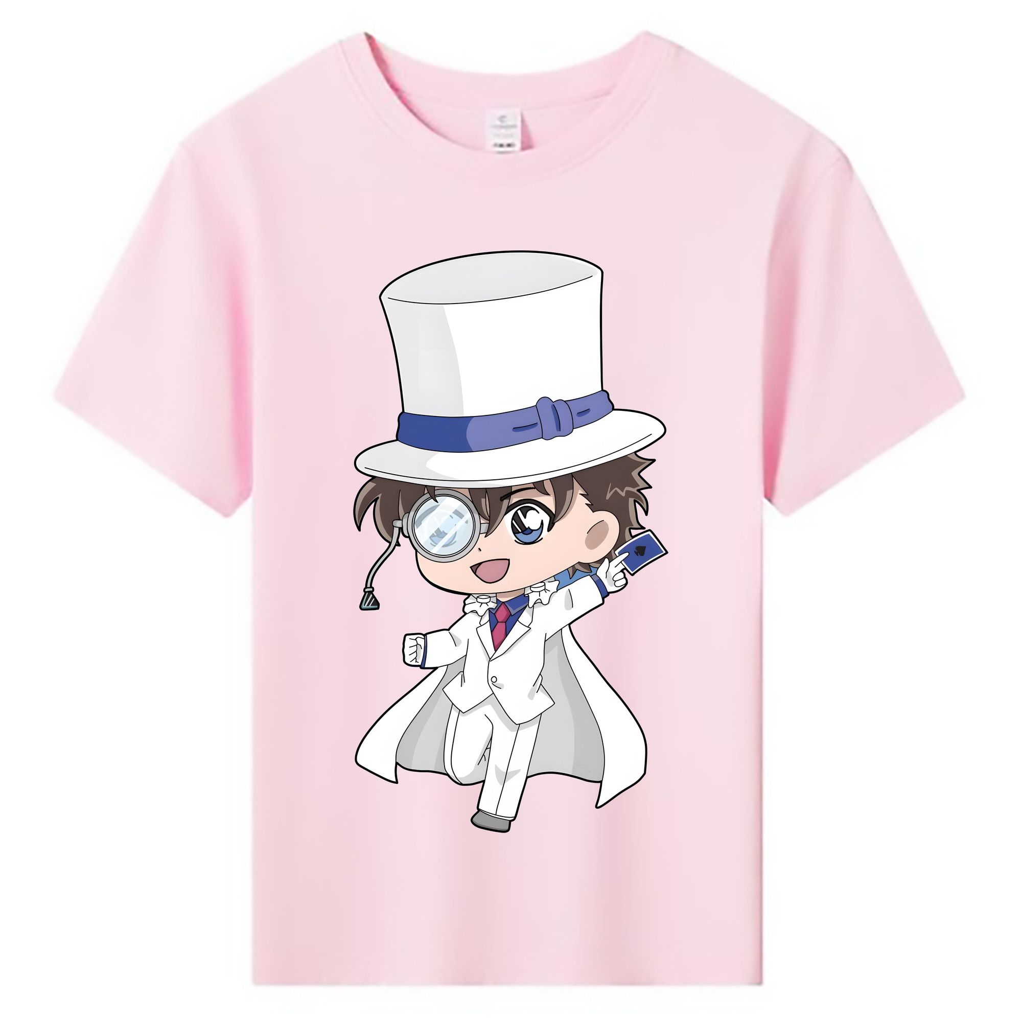 （画像用） 名探偵コナン くろば かいと Detective Conan Kuroba Kaito 綿100％キッズTシャツ（フロントプリント）