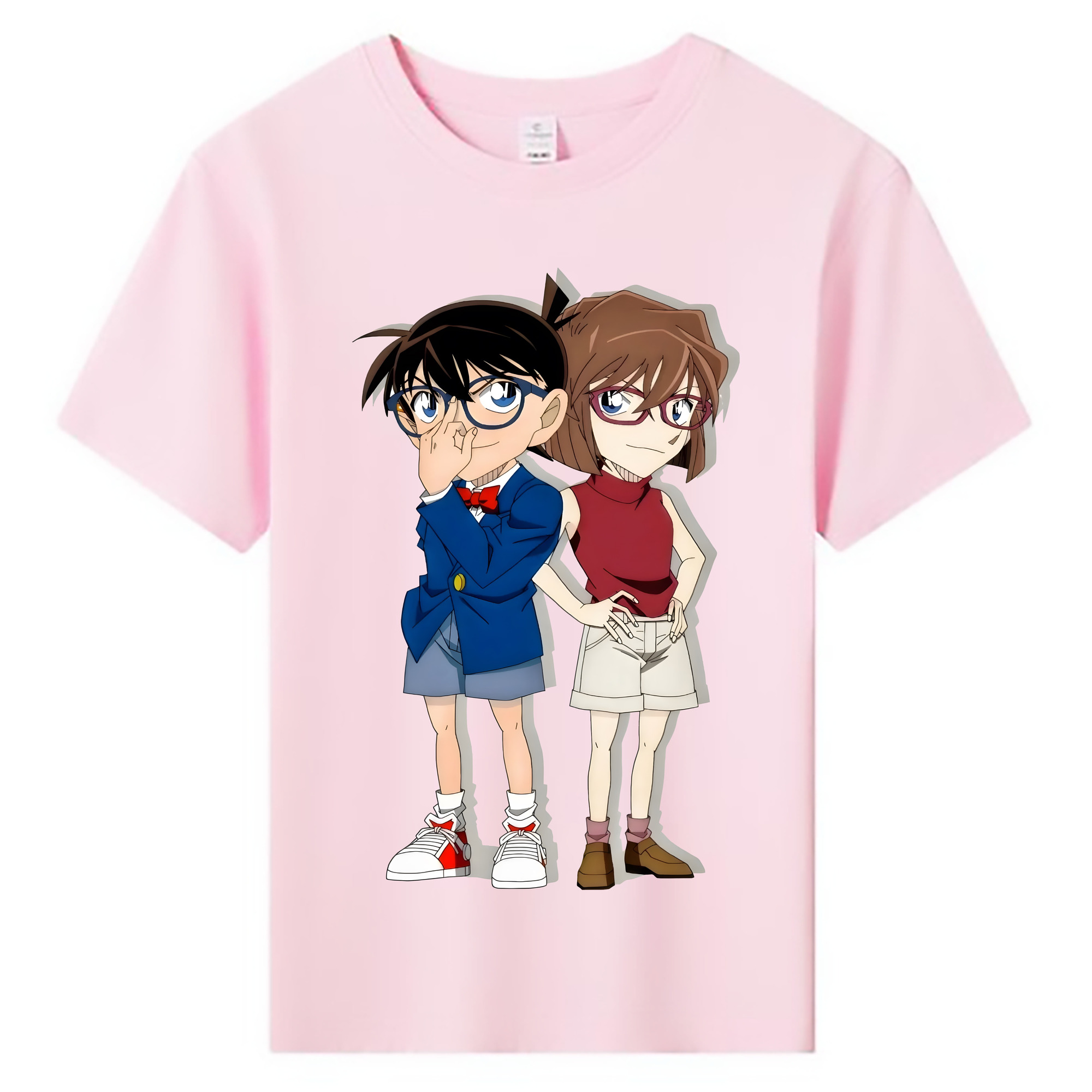 （画像用） 名探偵コナン 灰原 哀 はいばら あい Detective Conan Anita Hailey、Vi Graythorn Haibara Ai 綿100％キッズTシャツ（フロントプリント）
