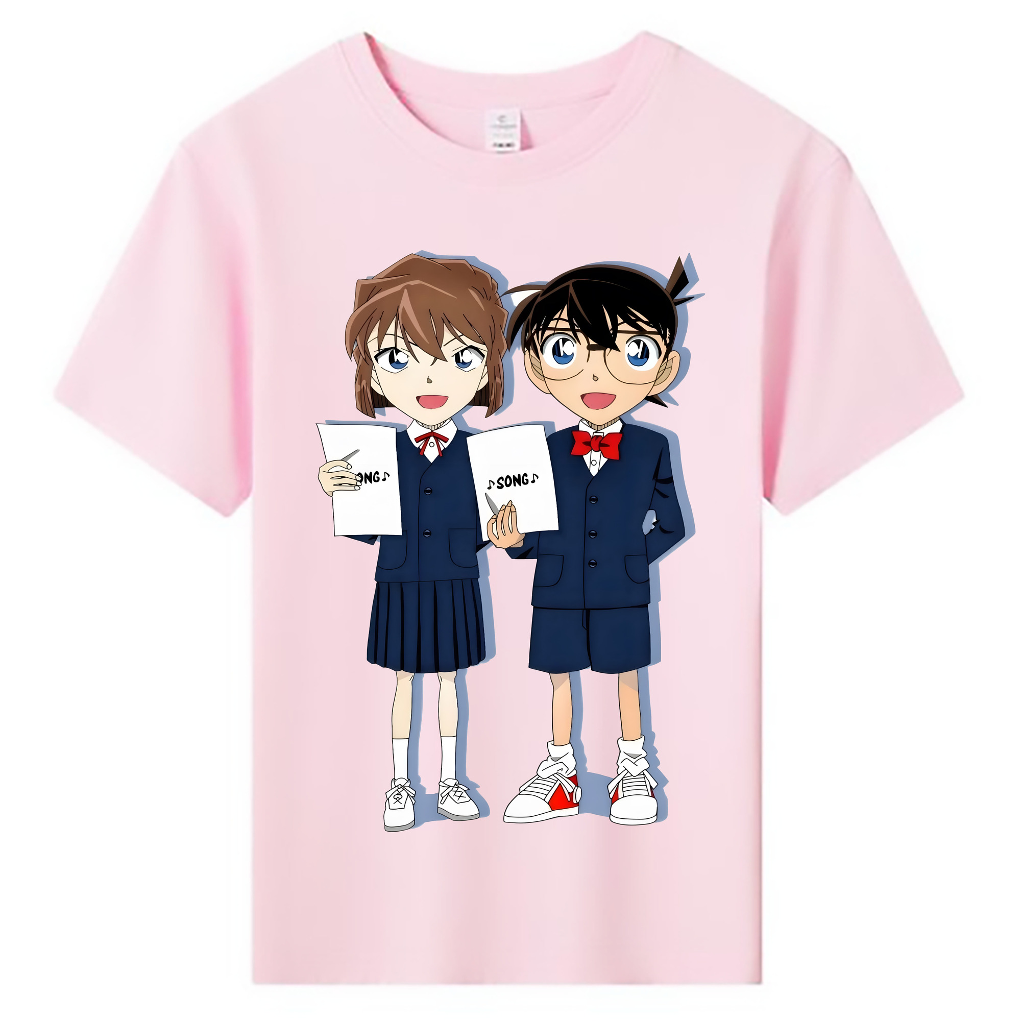 （画像用） 名探偵コナン 灰原 哀 はいばら あい Detective Conan Anita Hailey、Vi Graythorn Haibara Ai 綿100％キッズTシャツ（フロントプリント）
