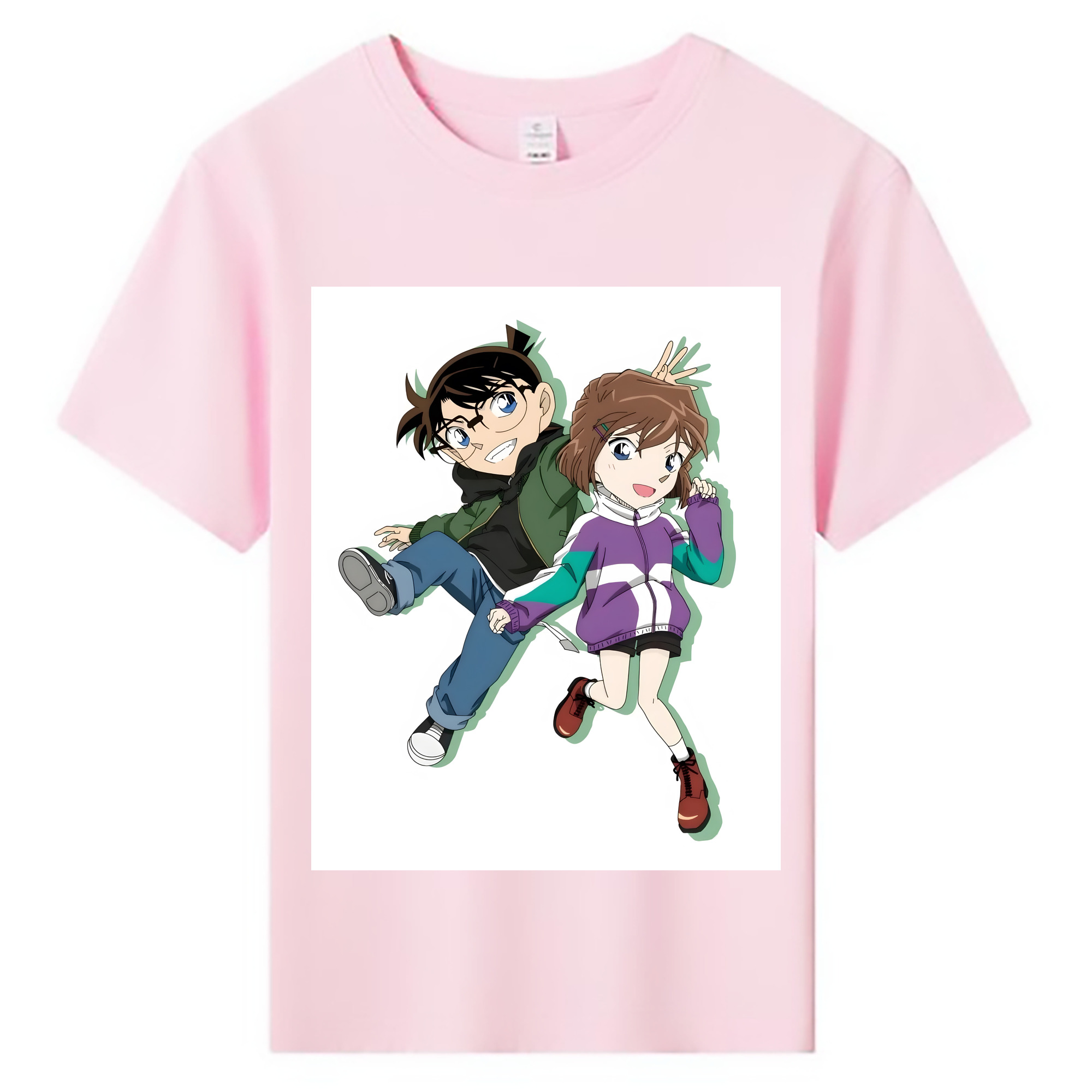 （画像用） 名探偵コナン 灰原 哀 はいばら あい Detective Conan Anita Hailey、Vi Graythorn Haibara Ai 綿100％キッズTシャツ（フロントプリント）