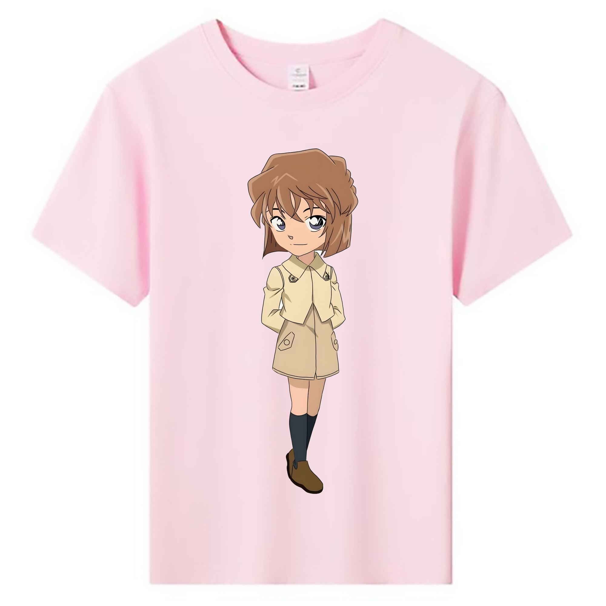 （画像用） 名探偵コナン 灰原 哀 はいばら あい Detective Conan Anita Hailey、Vi Graythorn Haibara Ai 綿100％キッズTシャツ（フロントプリント）