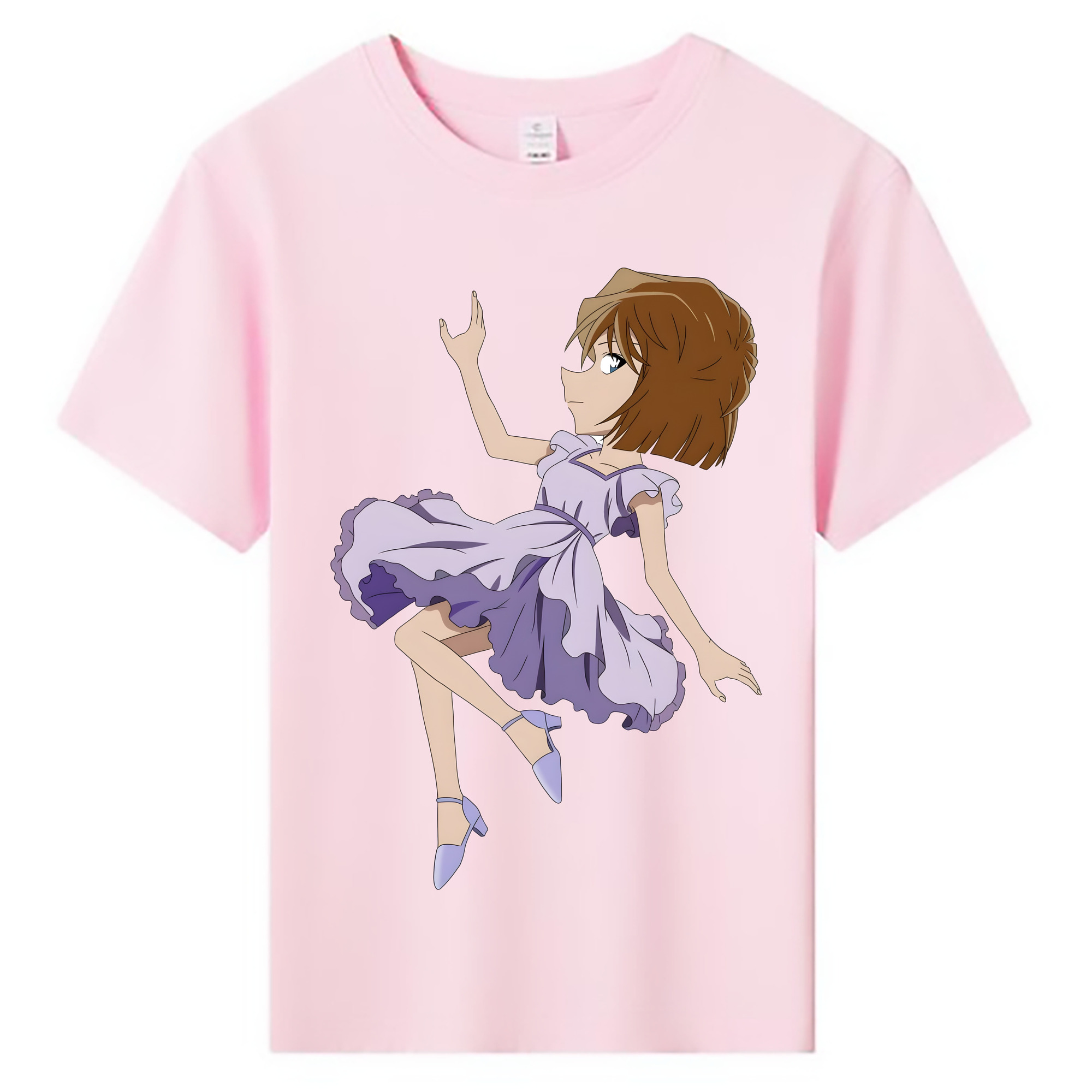 （画像用） 名探偵コナン 灰原 哀 はいばら あい Detective Conan Anita Hailey、Vi Graythorn Haibara Ai 綿100％キッズTシャツ（フロントプリント）