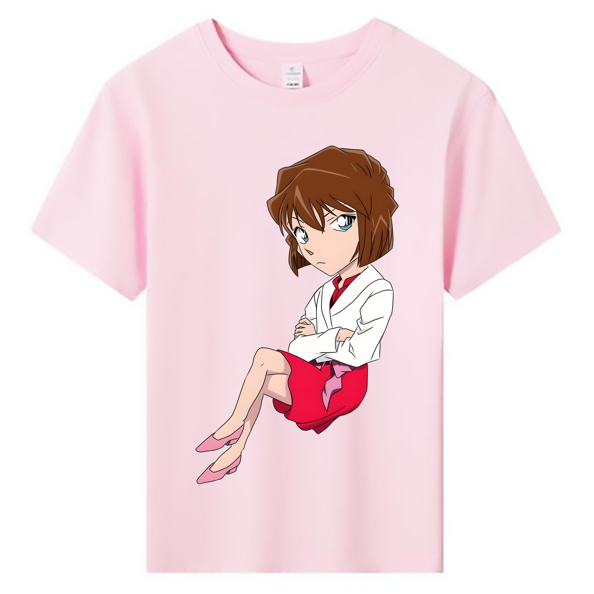 （画像用） 名探偵コナン 灰原 哀 はいばら あい Detective Conan Anita Hailey、Vi Graythorn Haibara Ai 綿100％キッズTシャツ（フロントプリント）