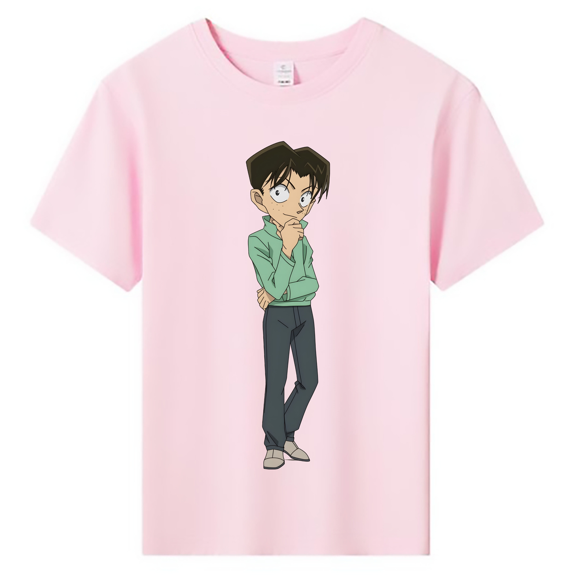 （画像用） 名探偵コナン 円谷 光彦 つぶらや みつひこ Detective Conan Mitch Tennyson 綿100％キッズTシャツ（フロントプリント）
