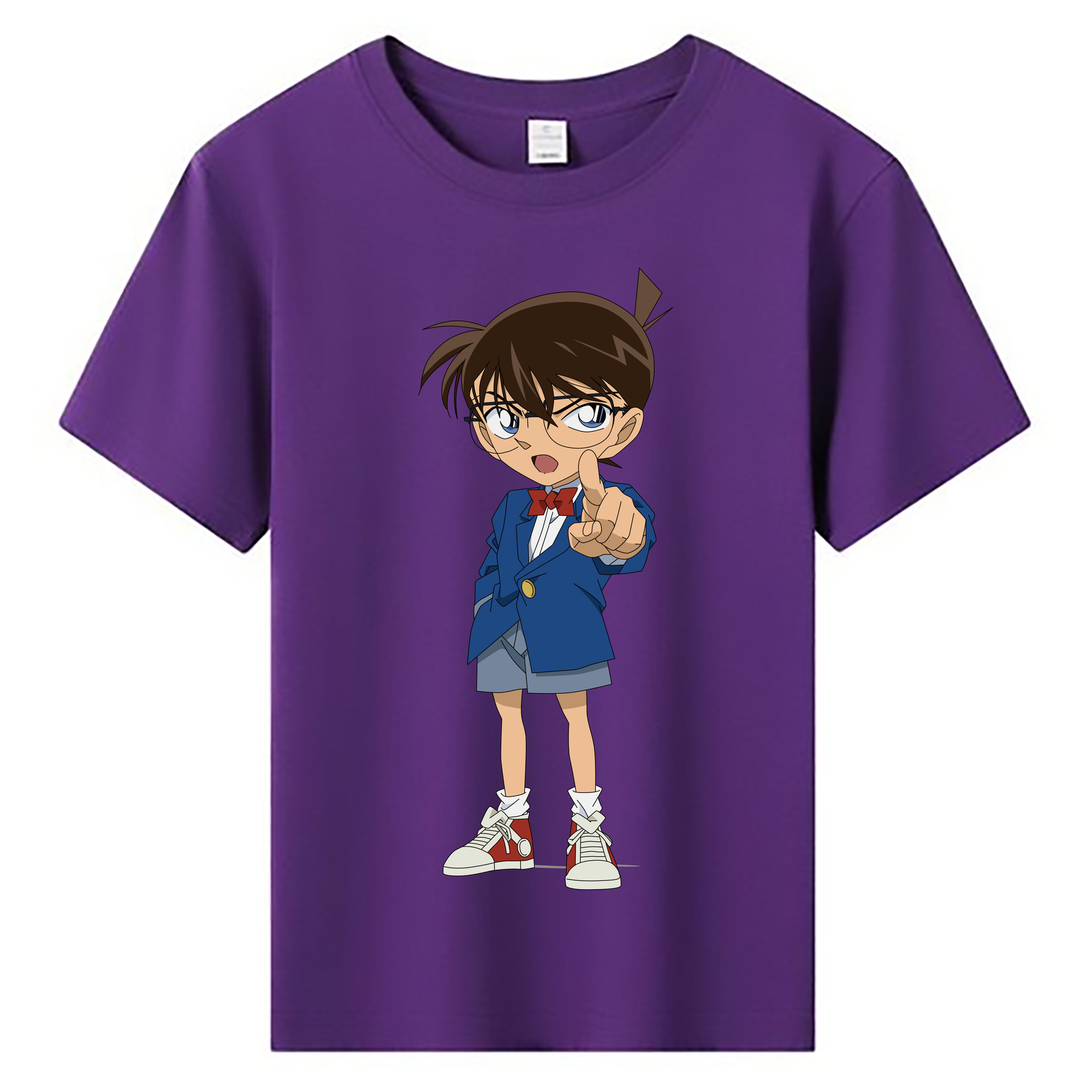 （画像用） 名探偵コナン 江戸川 コナン Detective Conan Conan Edogawa 綿100％キッズTシャツ（フロントプリント）