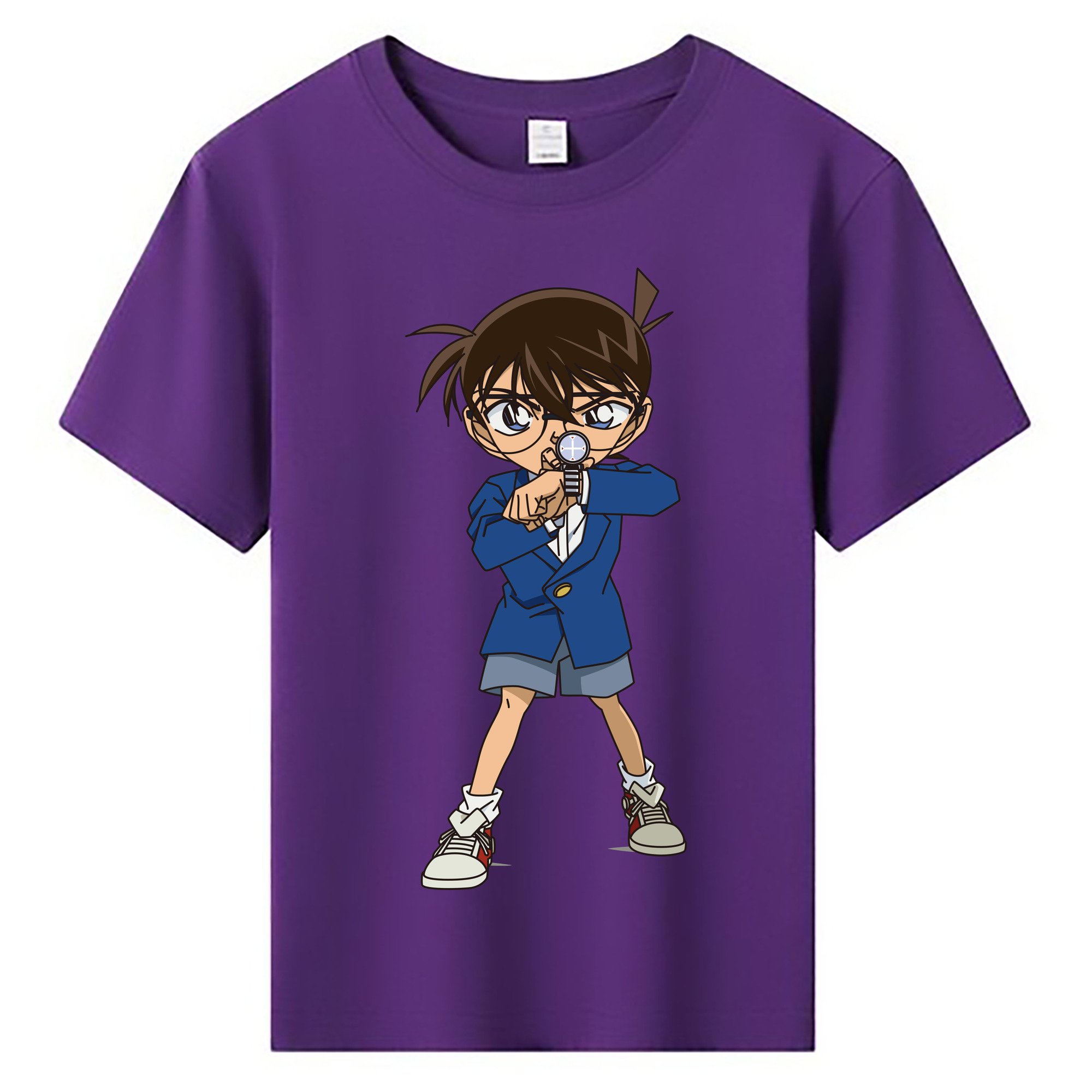 （画像用） 名探偵コナン 江戸川 コナン Detective Conan Conan Edogawa 綿100％キッズTシャツ（フロントプリント）