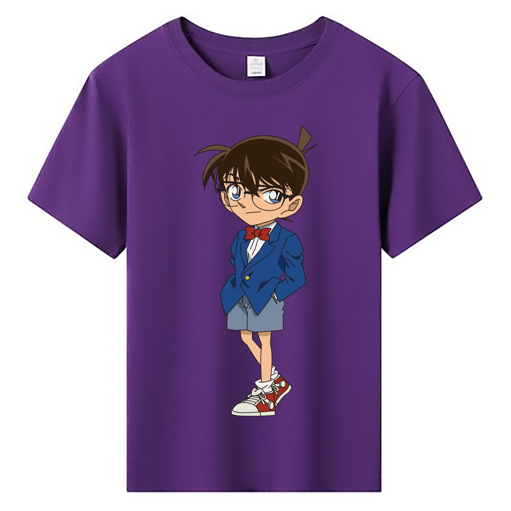 （画像用） 名探偵コナン 江戸川 コナン Detective Conan Conan Edogawa 綿100％キッズTシャツ（フロントプリント）