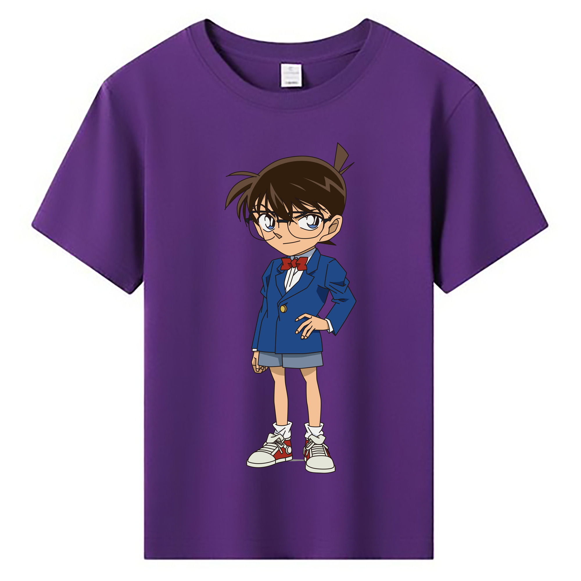 （画像用） 名探偵コナン 江戸川 コナン Detective Conan Conan Edogawa 綿100％キッズTシャツ（フロントプリント）