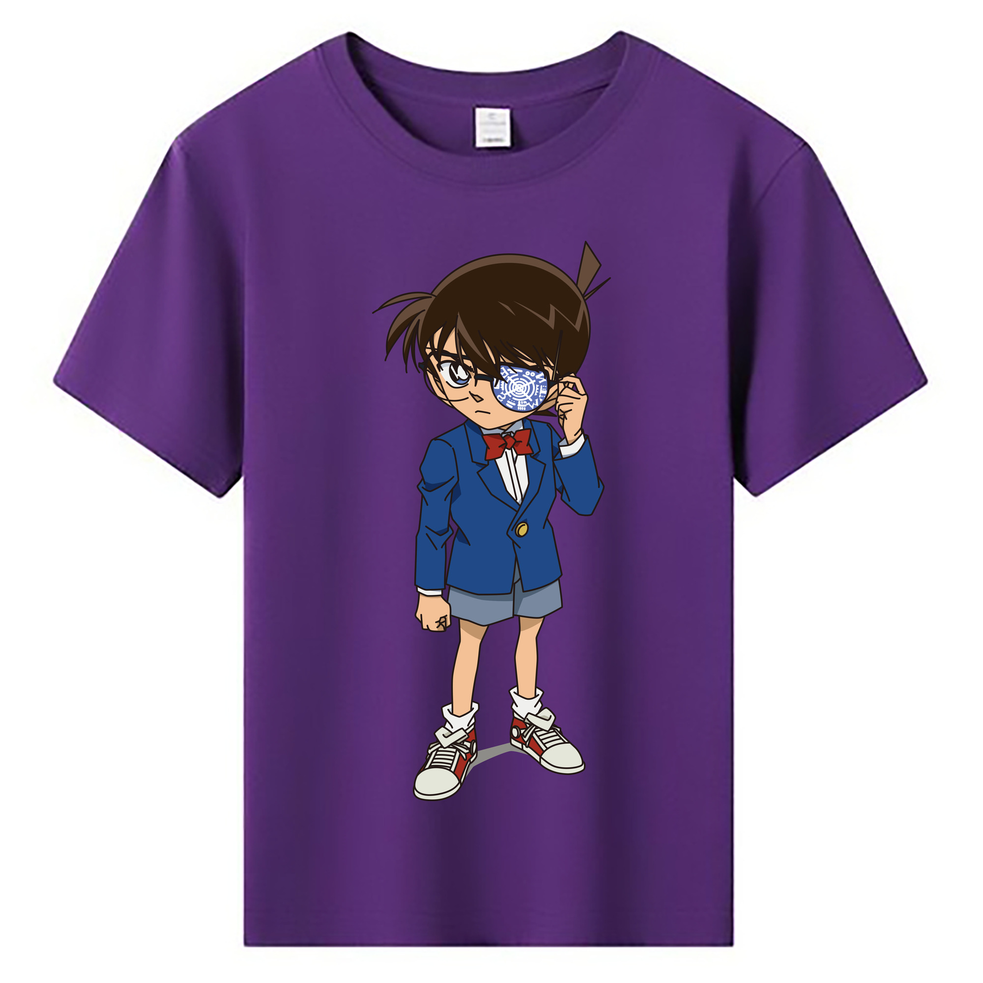 （画像用） 名探偵コナン 江戸川 コナン Detective Conan Conan Edogawa 綿100％キッズTシャツ（フロントプリント）