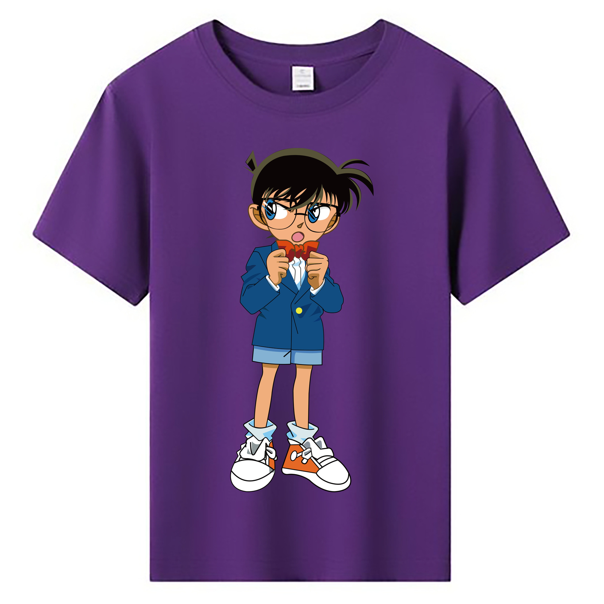 （画像用） 名探偵コナン 江戸川 コナン Detective Conan Conan Edogawa 綿100％キッズTシャツ（フロントプリント）