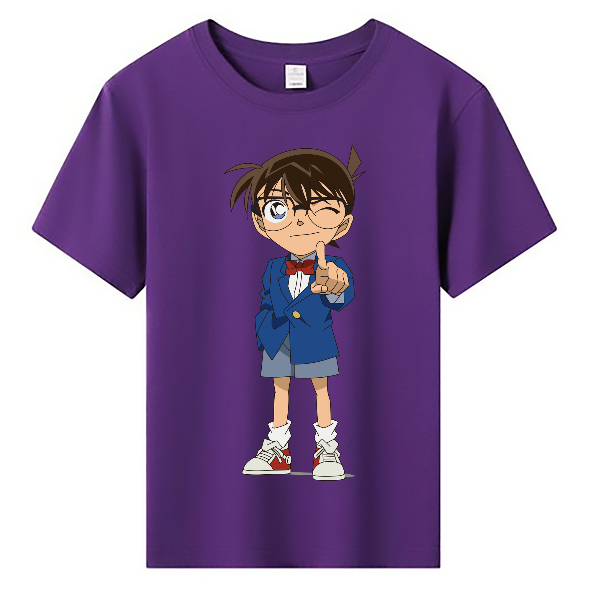 （画像用） 名探偵コナン 江戸川 コナン Detective Conan Conan Edogawa 綿100％キッズTシャツ（フロントプリント）
