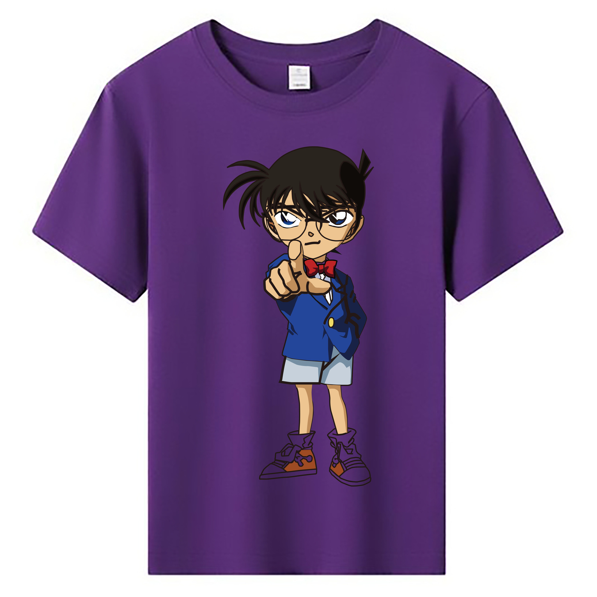 （画像用） 名探偵コナン 江戸川 コナン Detective Conan Conan Edogawa 綿100％キッズTシャツ（フロントプリント）