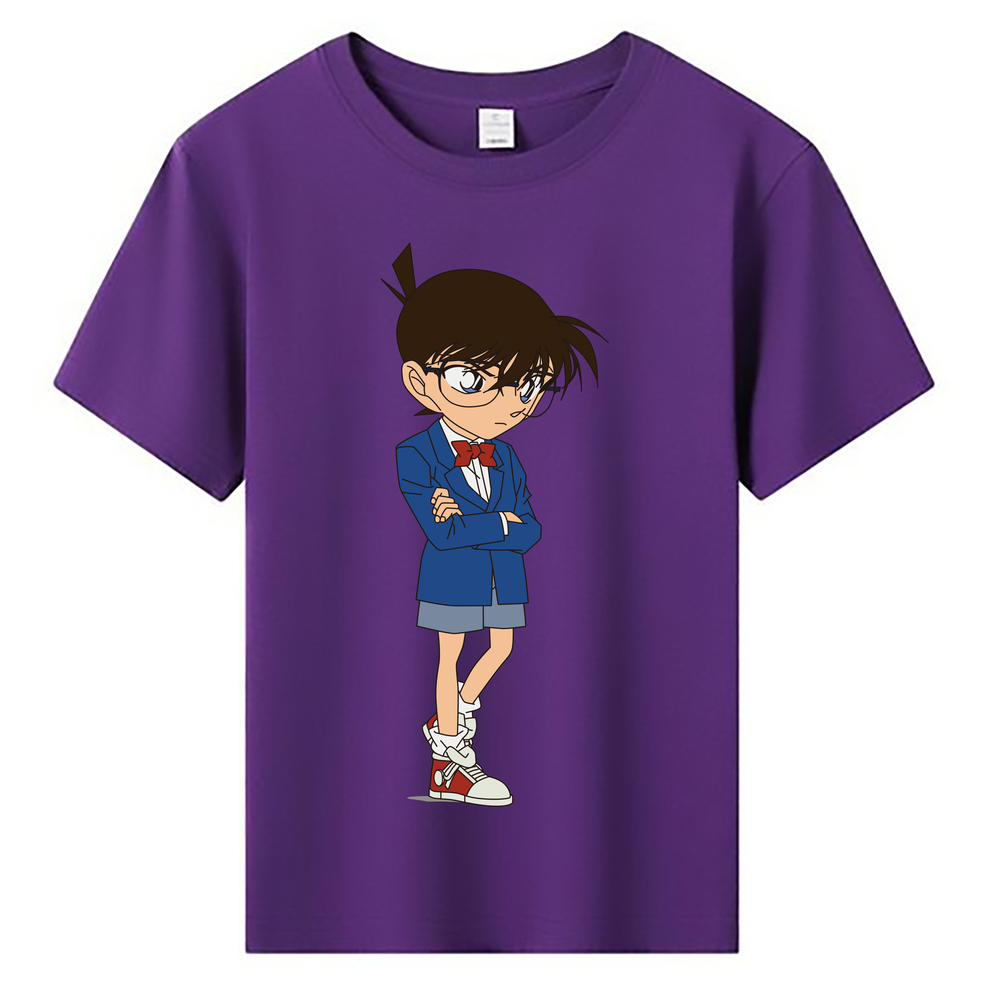 （画像用） 名探偵コナン 江戸川 コナン Detective Conan Conan Edogawa 綿100％キッズTシャツ（フロントプリント）