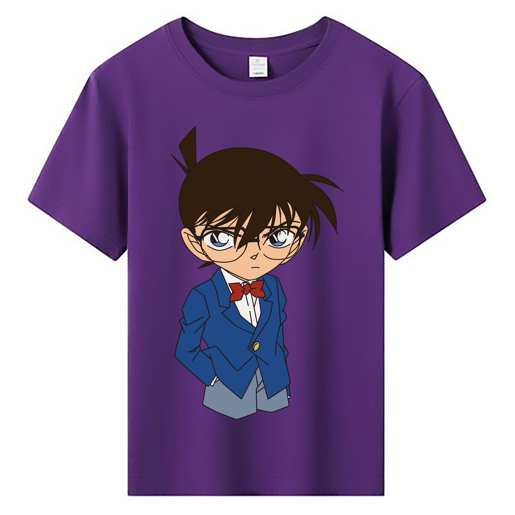 （画像用） 名探偵コナン 江戸川 コナン Detective Conan Conan Edogawa 綿100％キッズTシャツ（フロントプリント）
