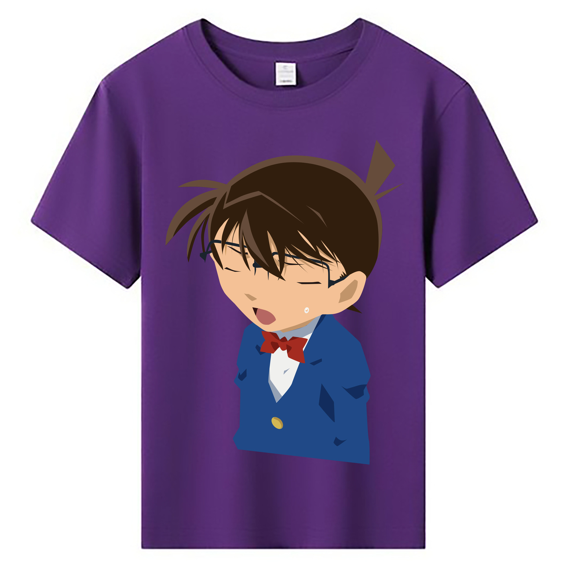 （画像用） 名探偵コナン 江戸川 コナン Detective Conan Conan Edogawa 綿100％キッズTシャツ（フロントプリント）