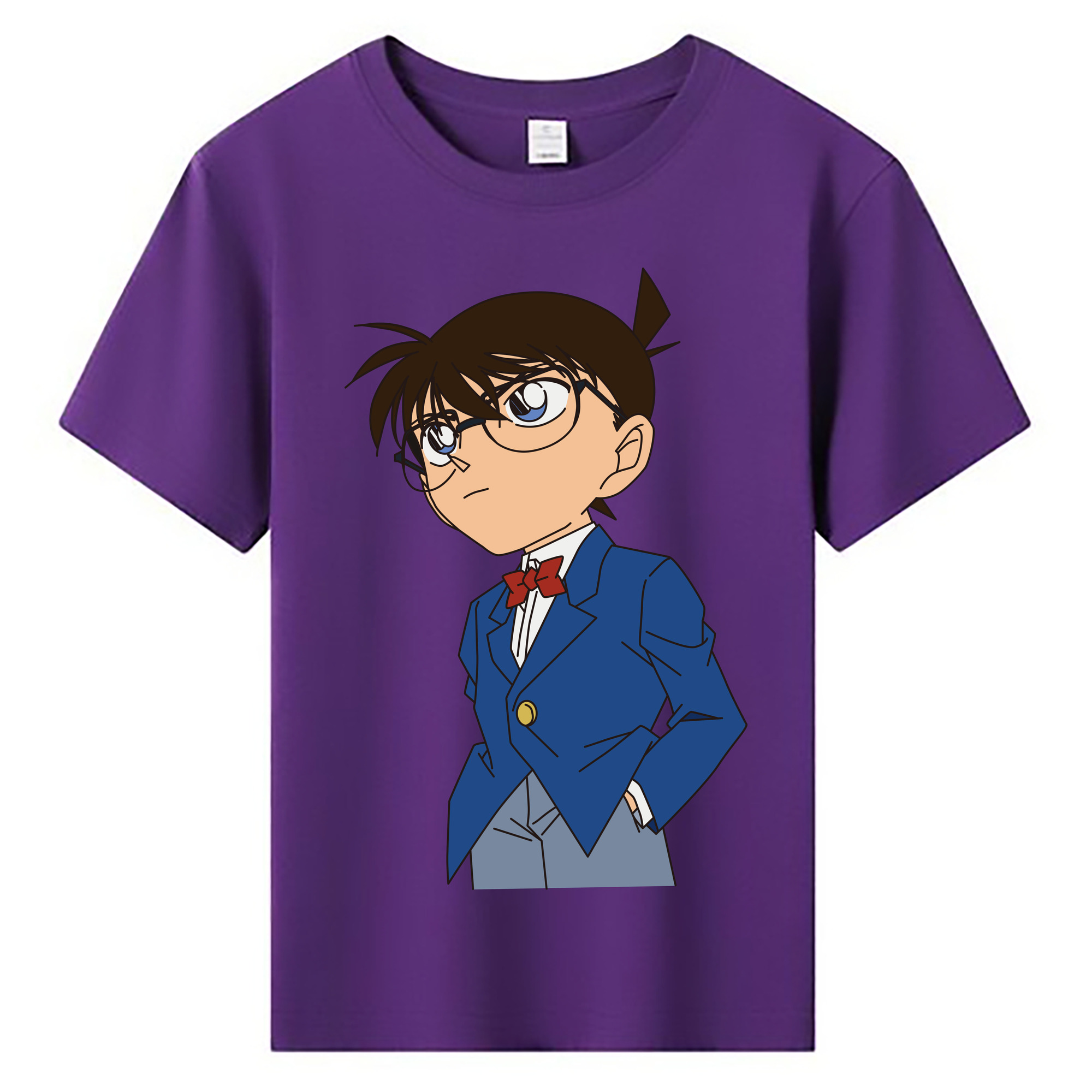 （画像用） 名探偵コナン 江戸川 コナン Detective Conan Conan Edogawa 綿100％キッズTシャツ（フロントプリント）