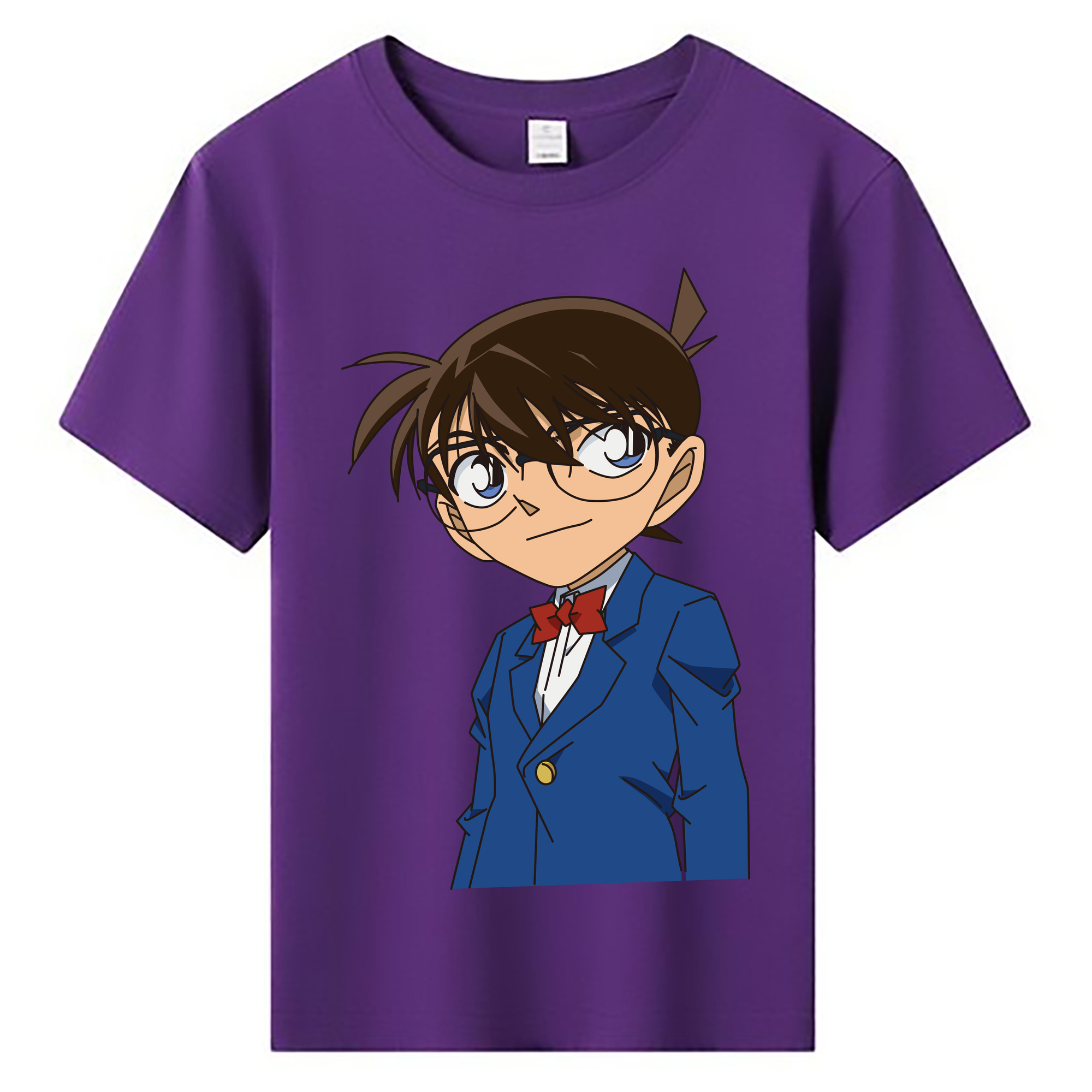 （画像用） 名探偵コナン 江戸川 コナン Detective Conan Conan Edogawa 綿100％キッズTシャツ（フロントプリント）