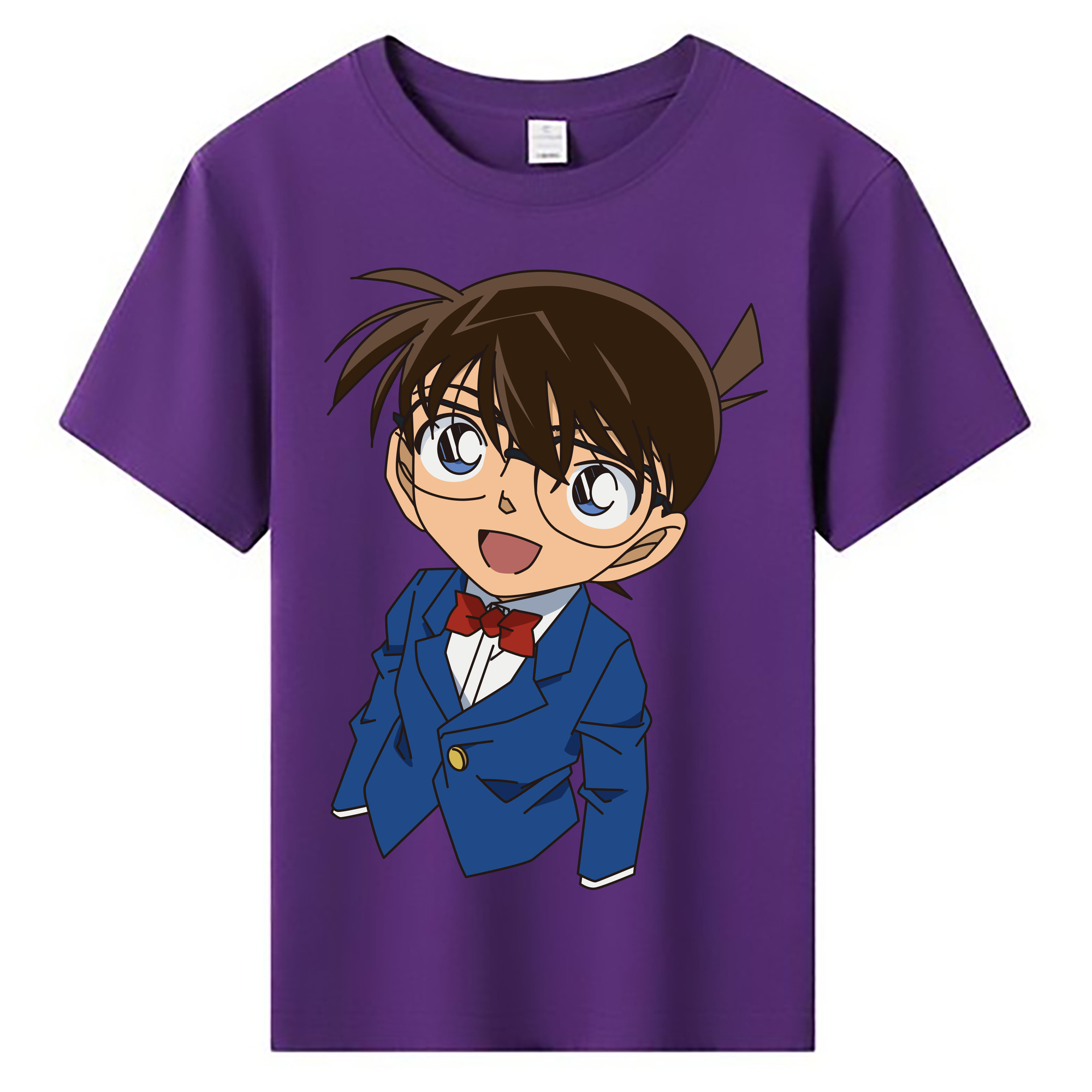 （画像用） 名探偵コナン 江戸川 コナン Detective Conan Conan Edogawa 綿100％キッズTシャツ（フロントプリント）