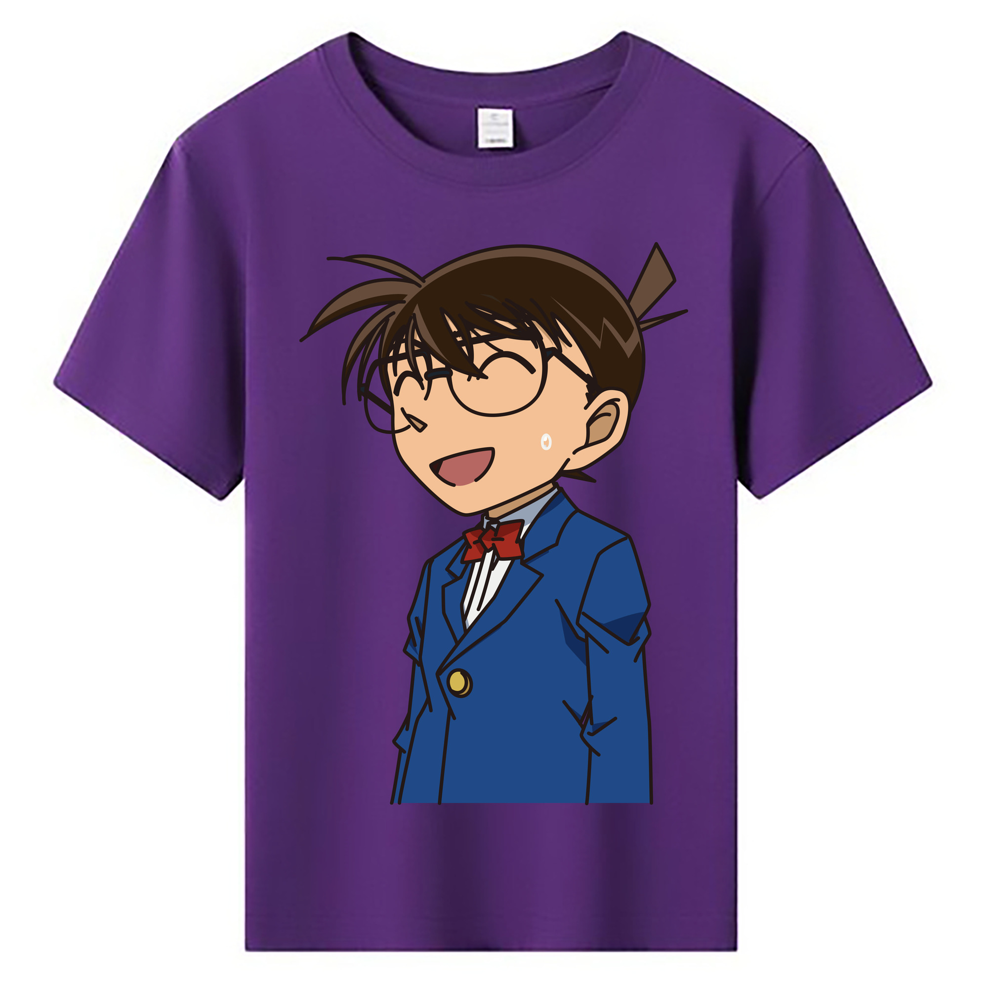 （画像用） 名探偵コナン 江戸川 コナン Detective Conan Conan Edogawa 綿100％キッズTシャツ（フロントプリント）