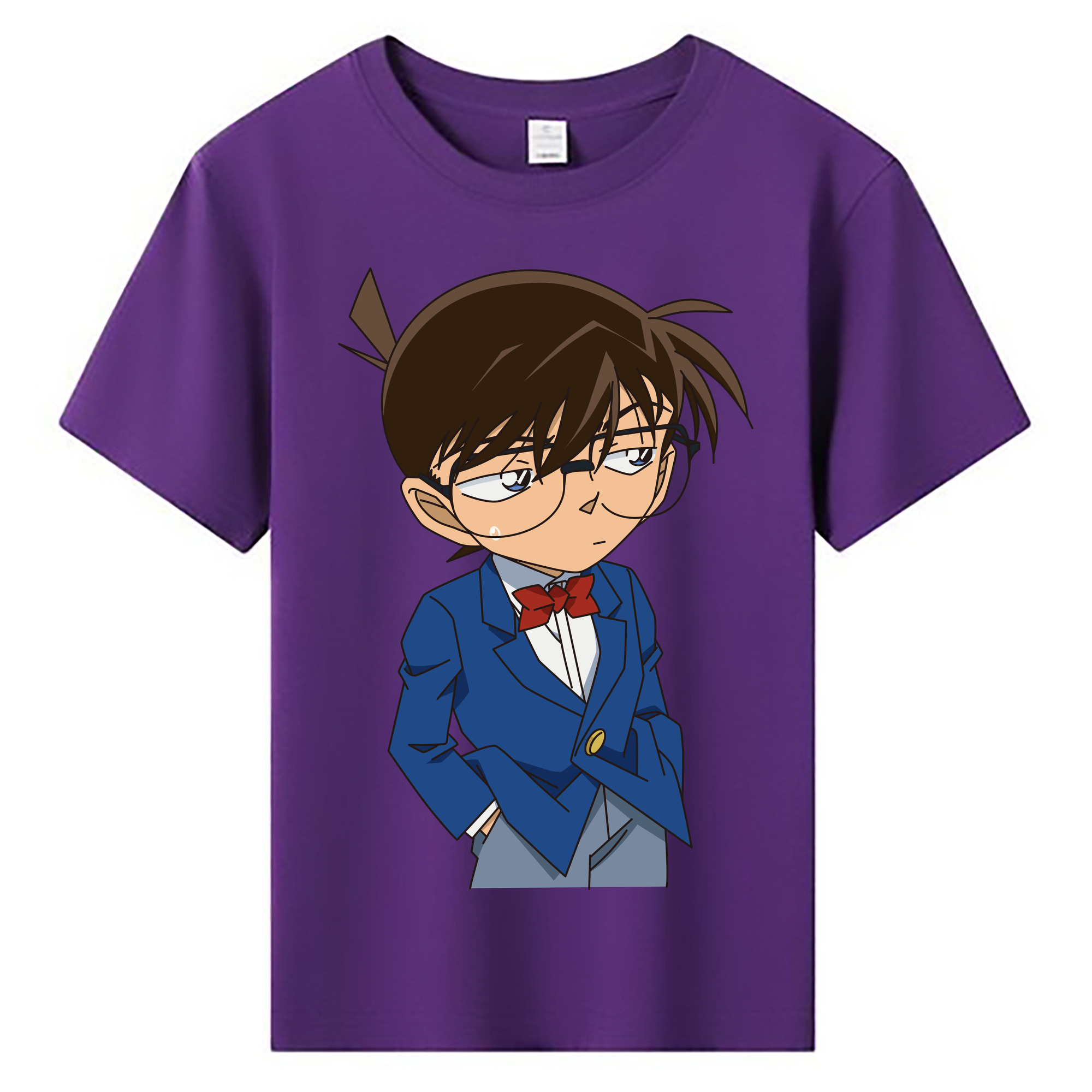 （画像用） 名探偵コナン 江戸川 コナン Detective Conan Conan Edogawa 綿100％キッズTシャツ（フロントプリント）