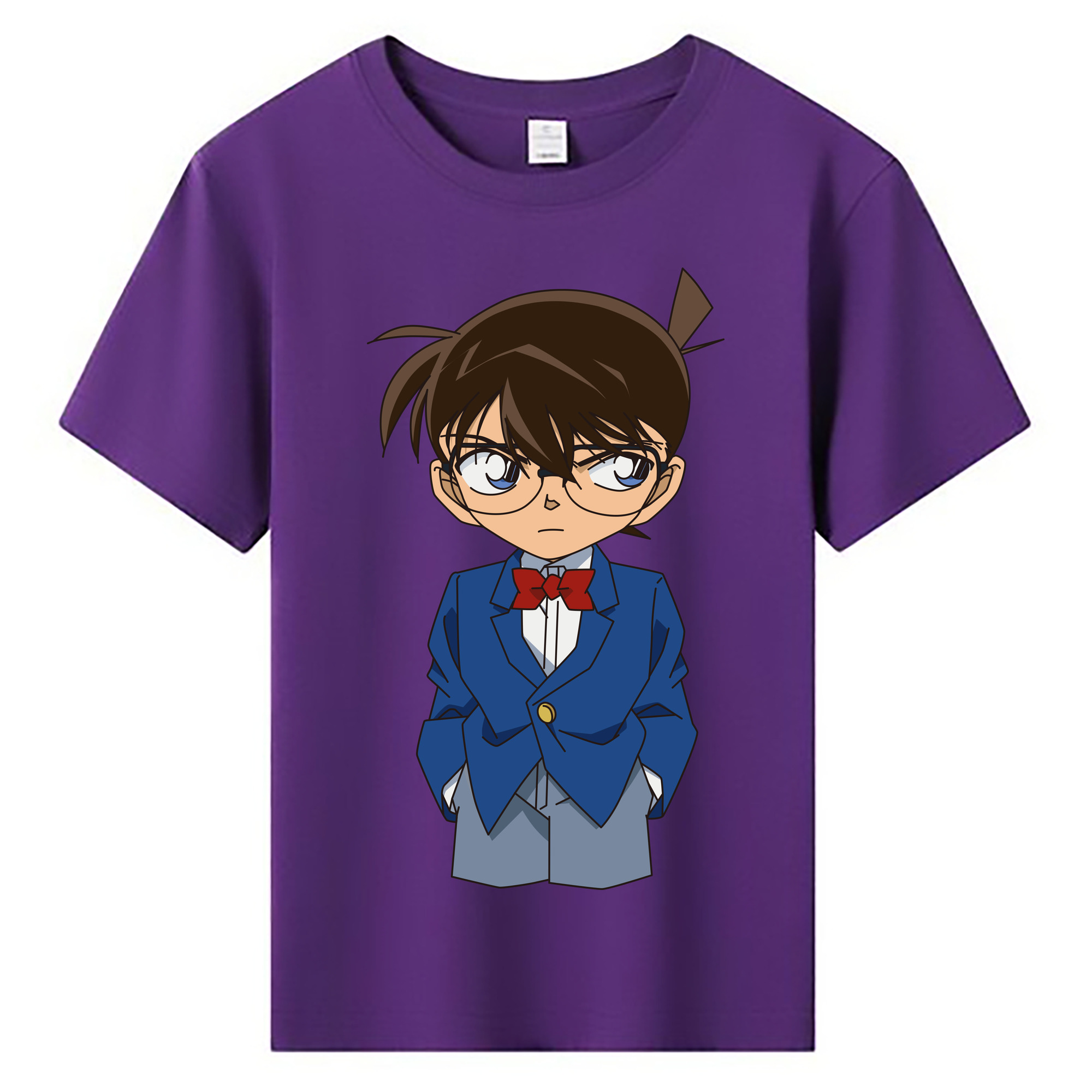 （画像用） 名探偵コナン 江戸川 コナン Detective Conan Conan Edogawa 綿100％キッズTシャツ（フロントプリント）