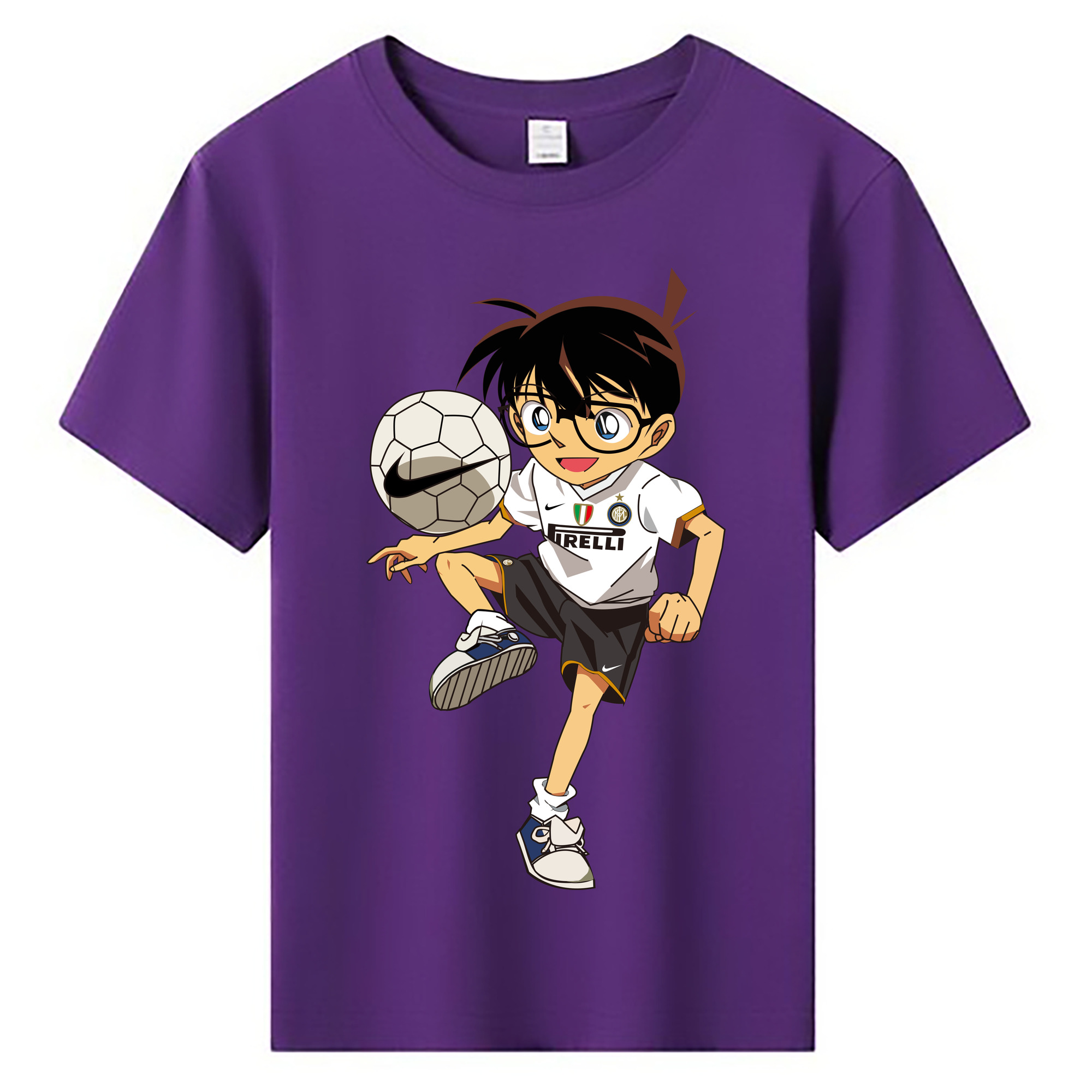（画像用） 名探偵コナン 江戸川 コナン Detective Conan Conan Edogawa 綿100％キッズTシャツ（フロントプリント）