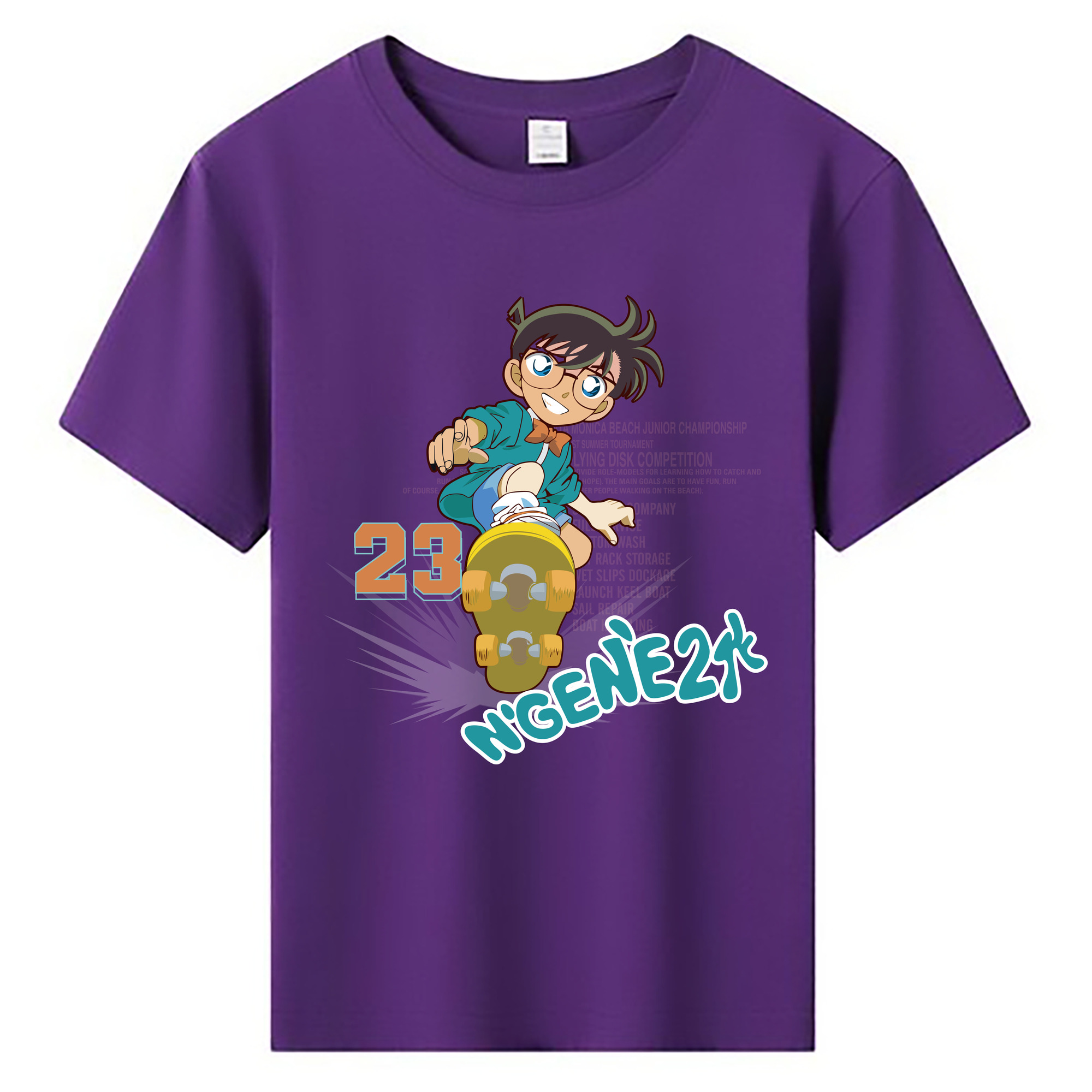 （画像用） 名探偵コナン 江戸川 コナン Detective Conan Conan Edogawa 綿100％キッズTシャツ（フロントプリント）