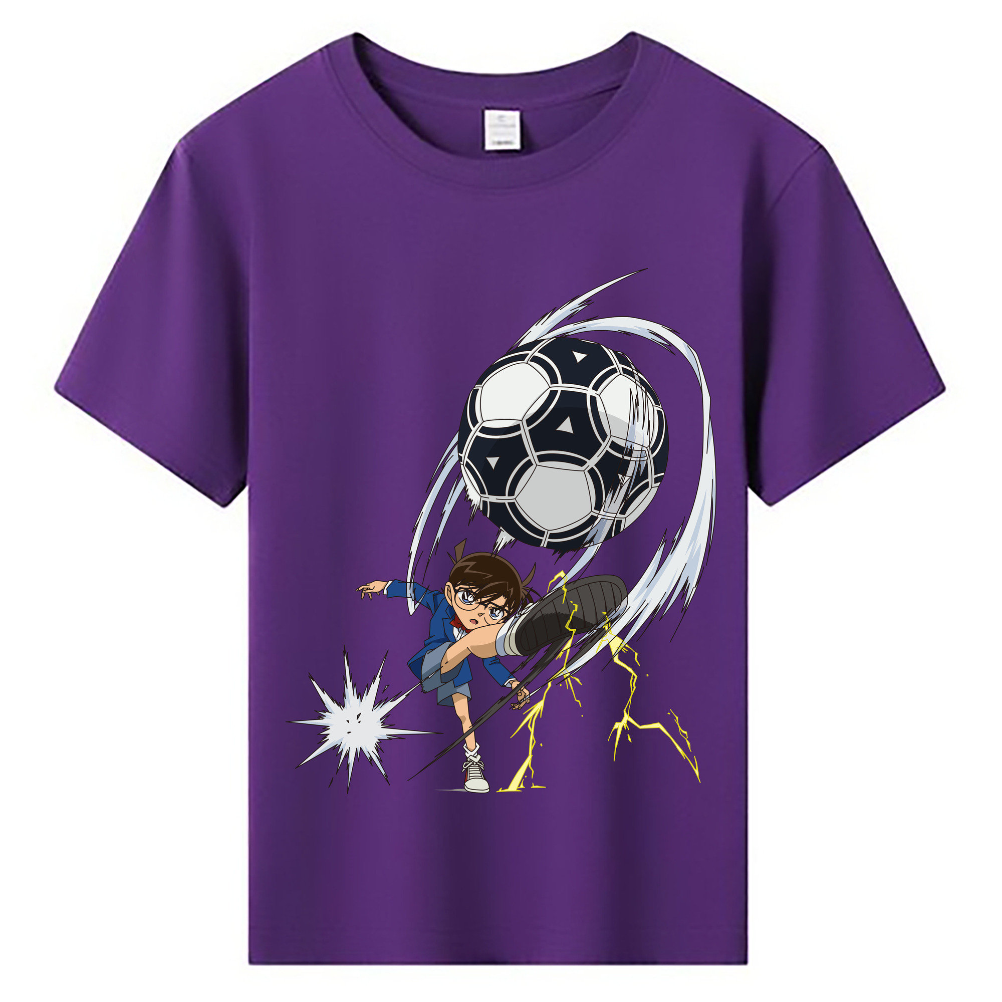 （画像用） 名探偵コナン 江戸川 コナン Detective Conan Conan Edogawa 綿100％キッズTシャツ（フロントプリント）