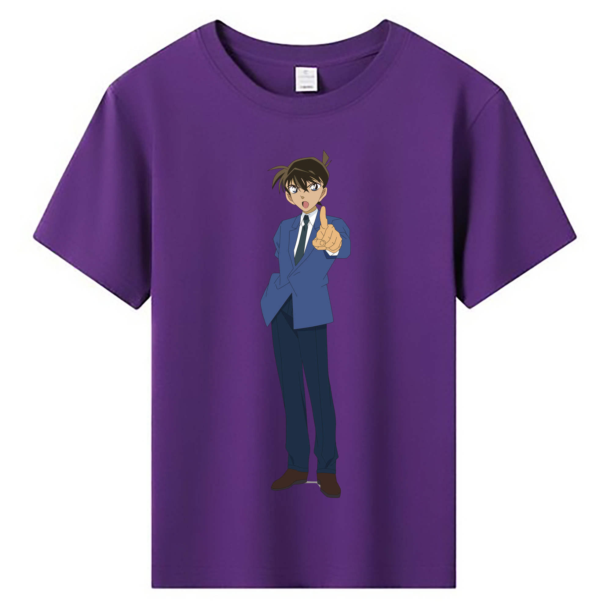 （画像用） 名探偵コナン 江戸川 コナン Detective Conan Conan Edogawa 綿100％キッズTシャツ（フロントプリント）