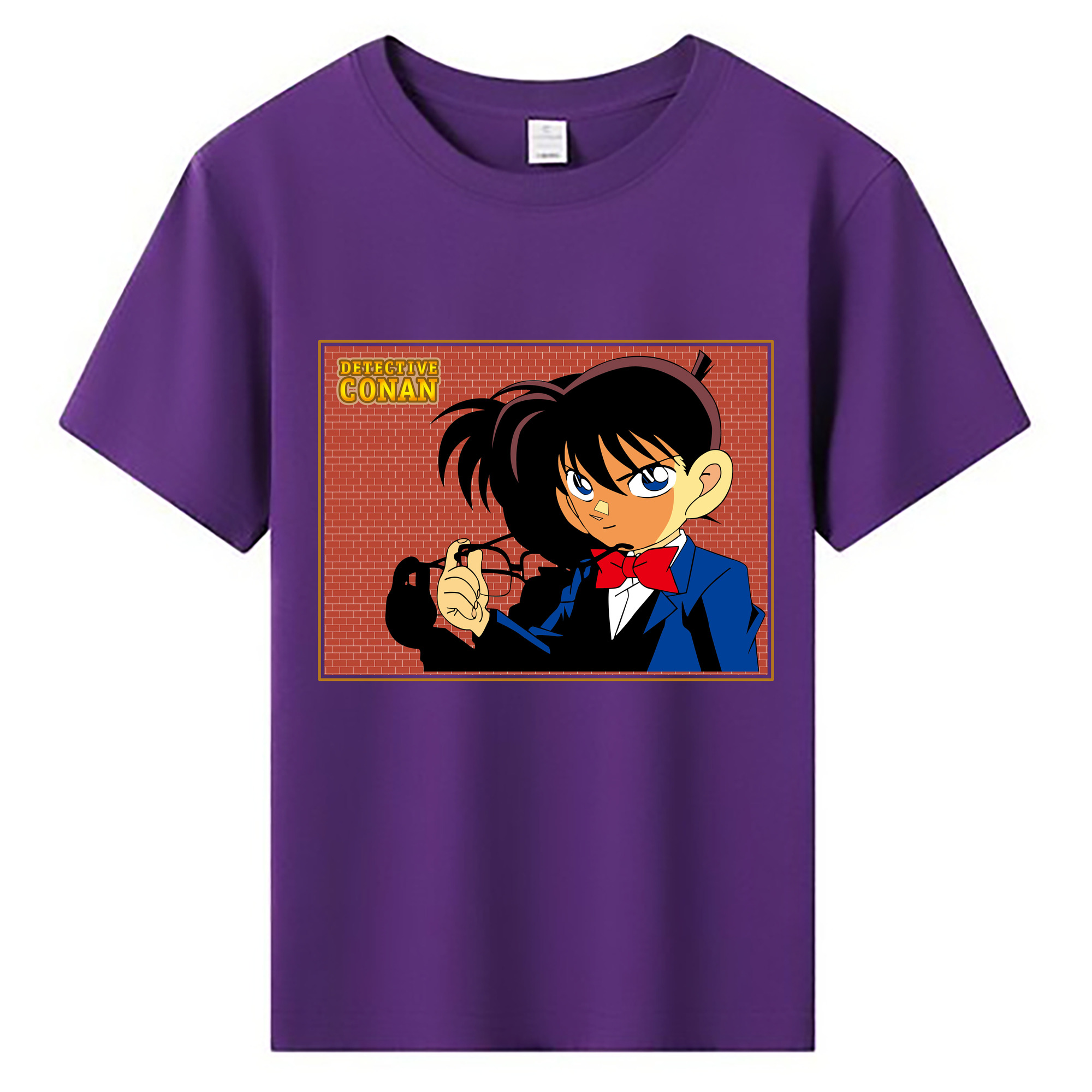 （画像用） 名探偵コナン 江戸川 コナン Detective Conan Conan Edogawa 綿100％キッズTシャツ（フロントプリント）