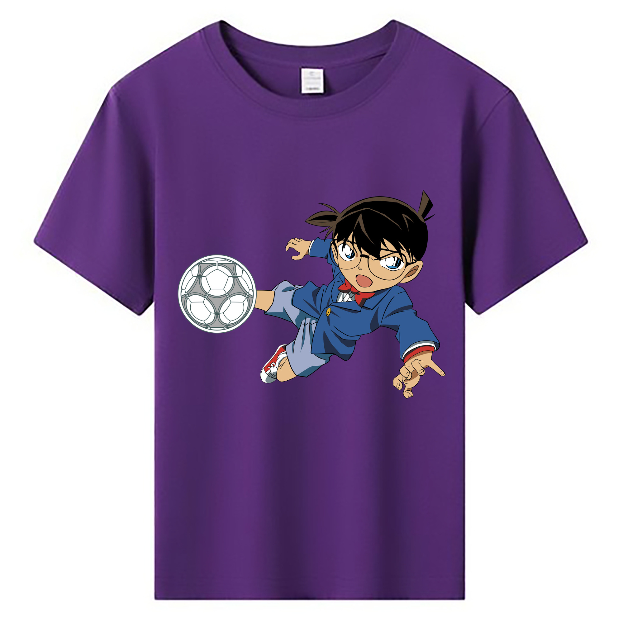 （画像用） 名探偵コナン 江戸川 コナン Detective Conan Conan Edogawa 綿100％キッズTシャツ（フロントプリント）