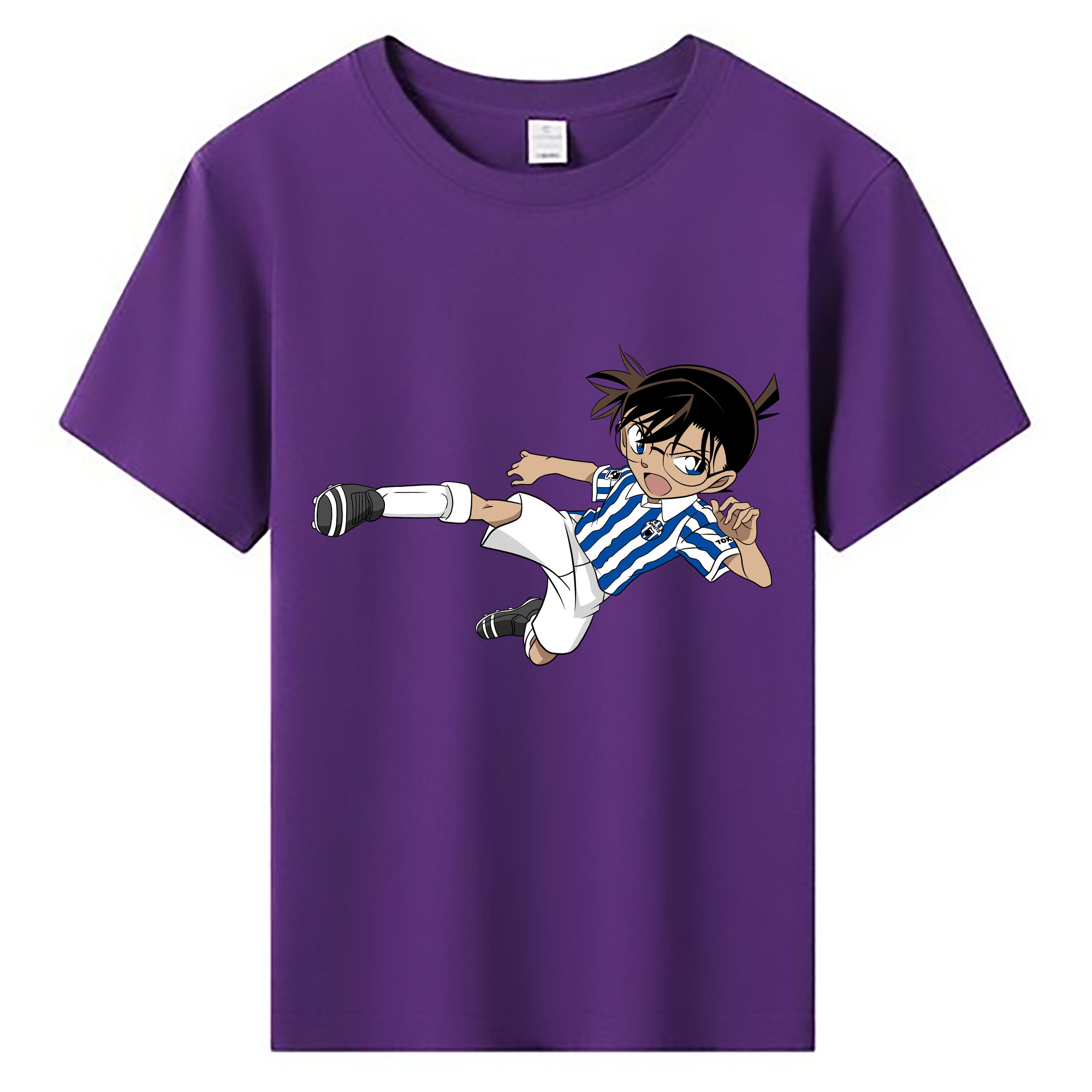（画像用） 名探偵コナン 江戸川 コナン Detective Conan Conan Edogawa 綿100％キッズTシャツ（フロントプリント）
