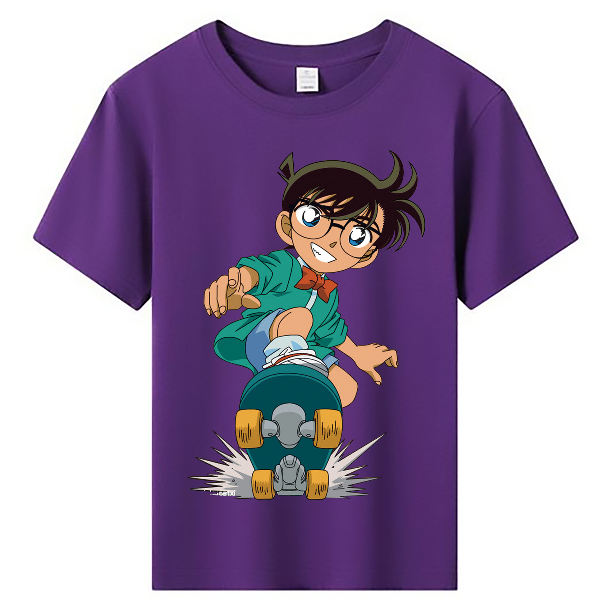 （画像用） 名探偵コナン 江戸川 コナン Detective Conan Conan Edogawa 綿100％キッズTシャツ（フロントプリント）