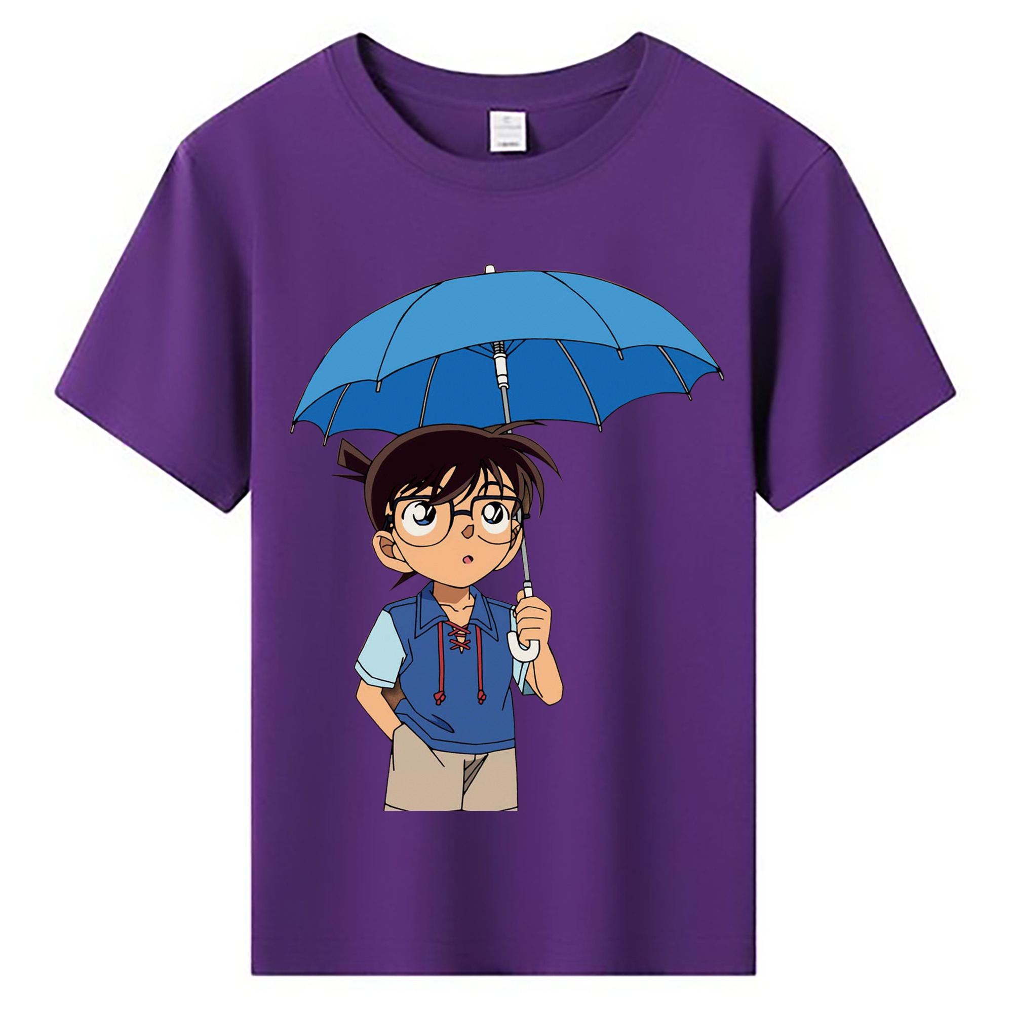 （画像用） 名探偵コナン 江戸川 コナン Detective Conan Conan Edogawa 綿100％キッズTシャツ（フロントプリント）