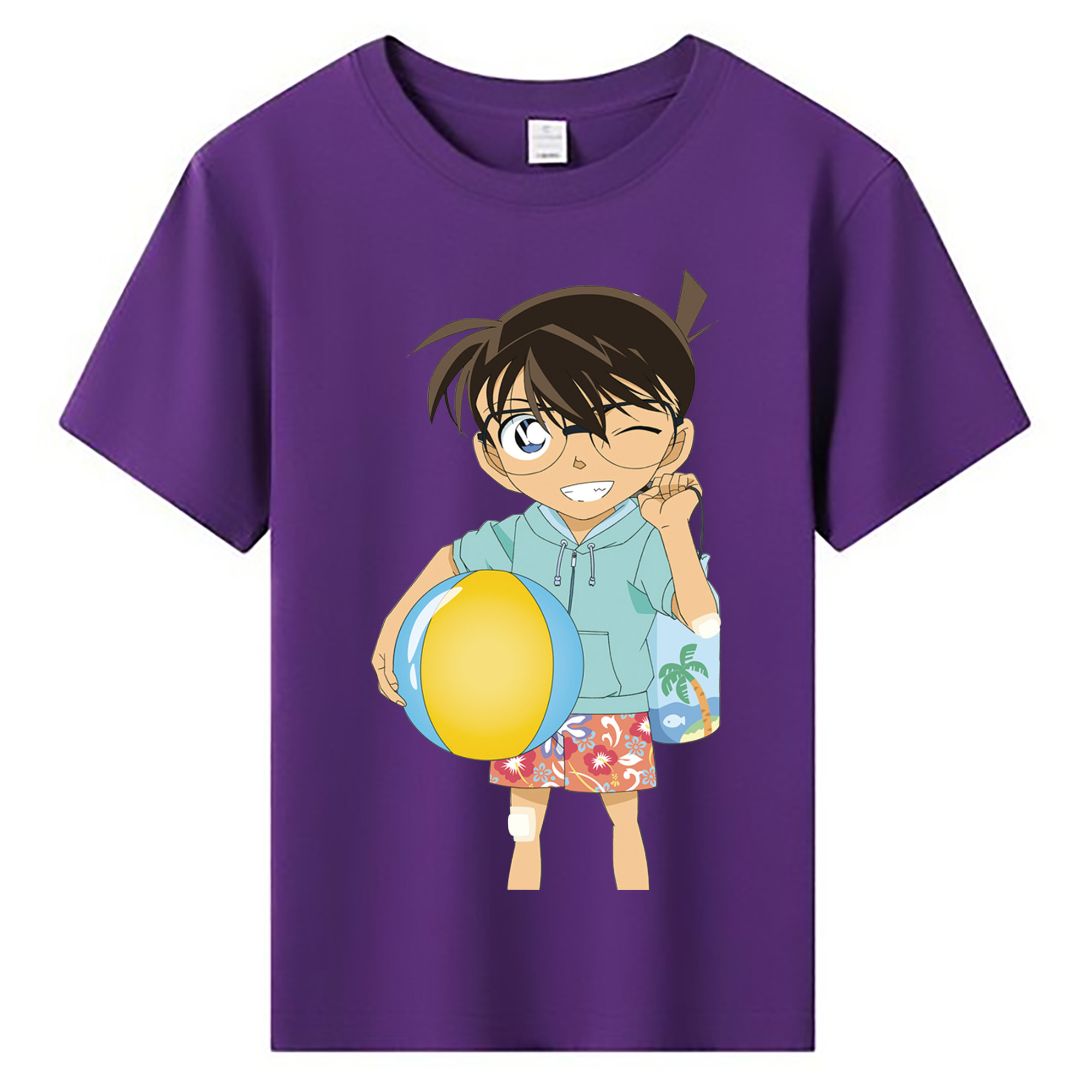 （画像用） 名探偵コナン 江戸川 コナン Detective Conan Conan Edogawa 綿100％キッズTシャツ（フロントプリント）