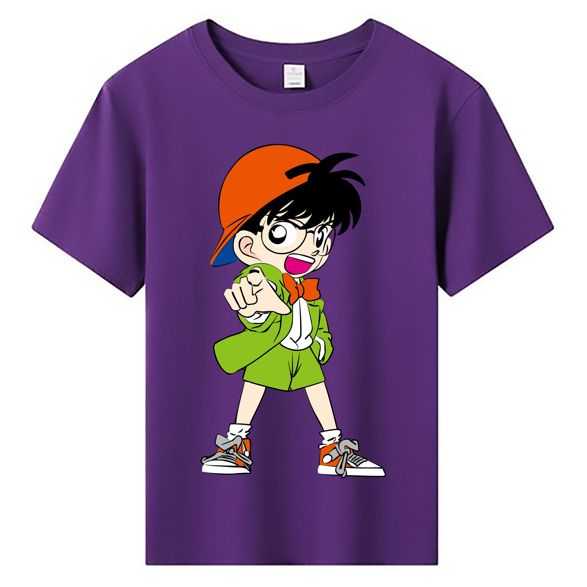 （画像用） 名探偵コナン 江戸川 コナン Detective Conan Conan Edogawa 綿100％キッズTシャツ（フロントプリント）
