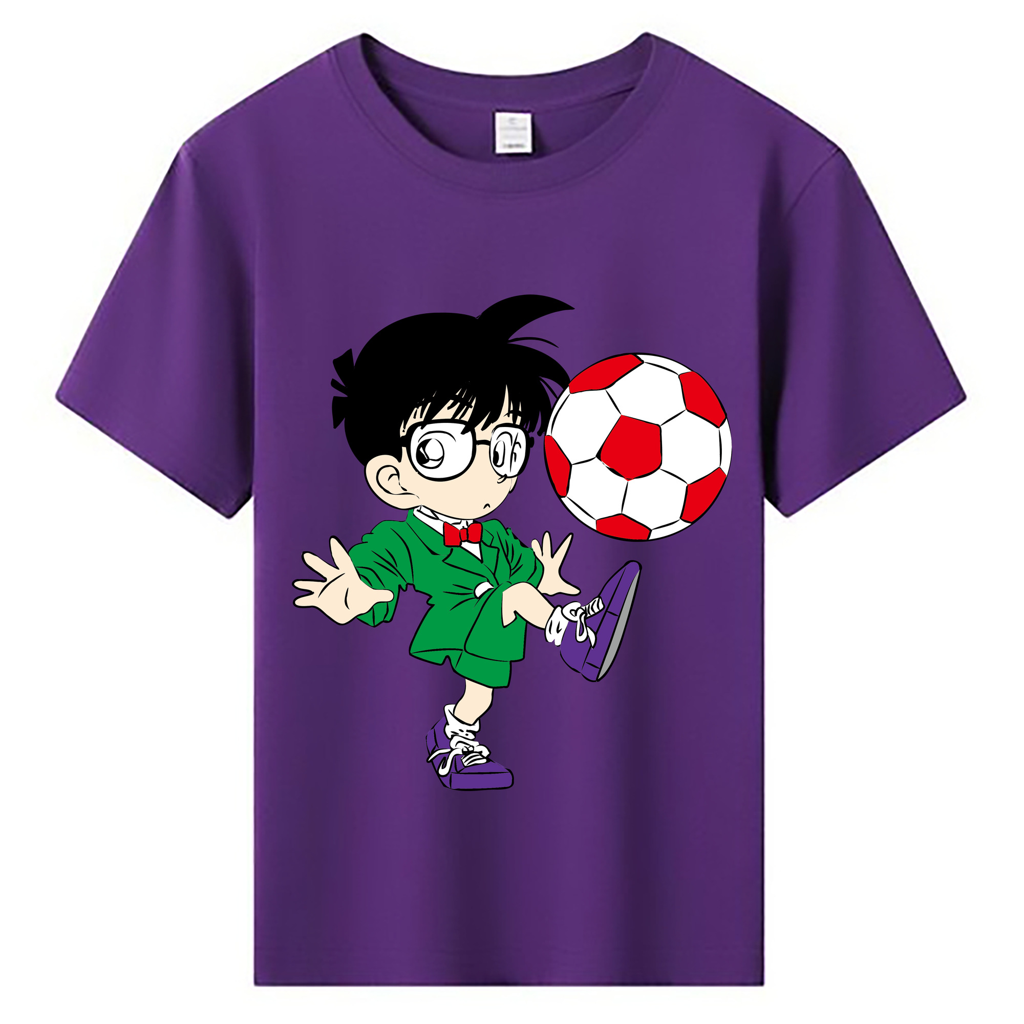 （画像用） 名探偵コナン 江戸川 コナン Detective Conan Conan Edogawa 綿100％キッズTシャツ（フロントプリント）