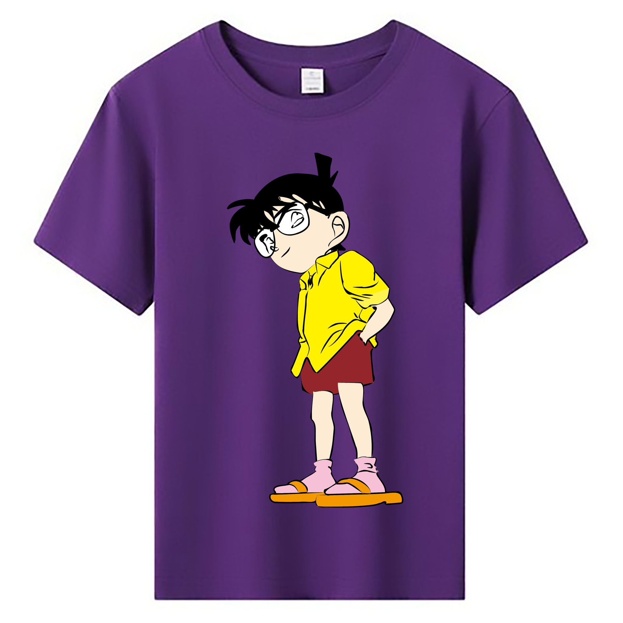 （画像用） 名探偵コナン 江戸川 コナン Detective Conan Conan Edogawa 綿100％キッズTシャツ（フロントプリント）