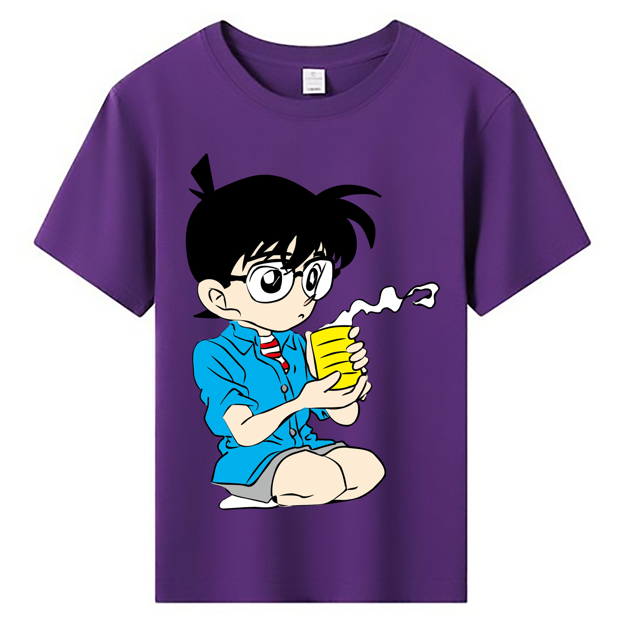 （画像用） 名探偵コナン 江戸川 コナン Detective Conan Conan Edogawa 綿100％キッズTシャツ（フロントプリント）