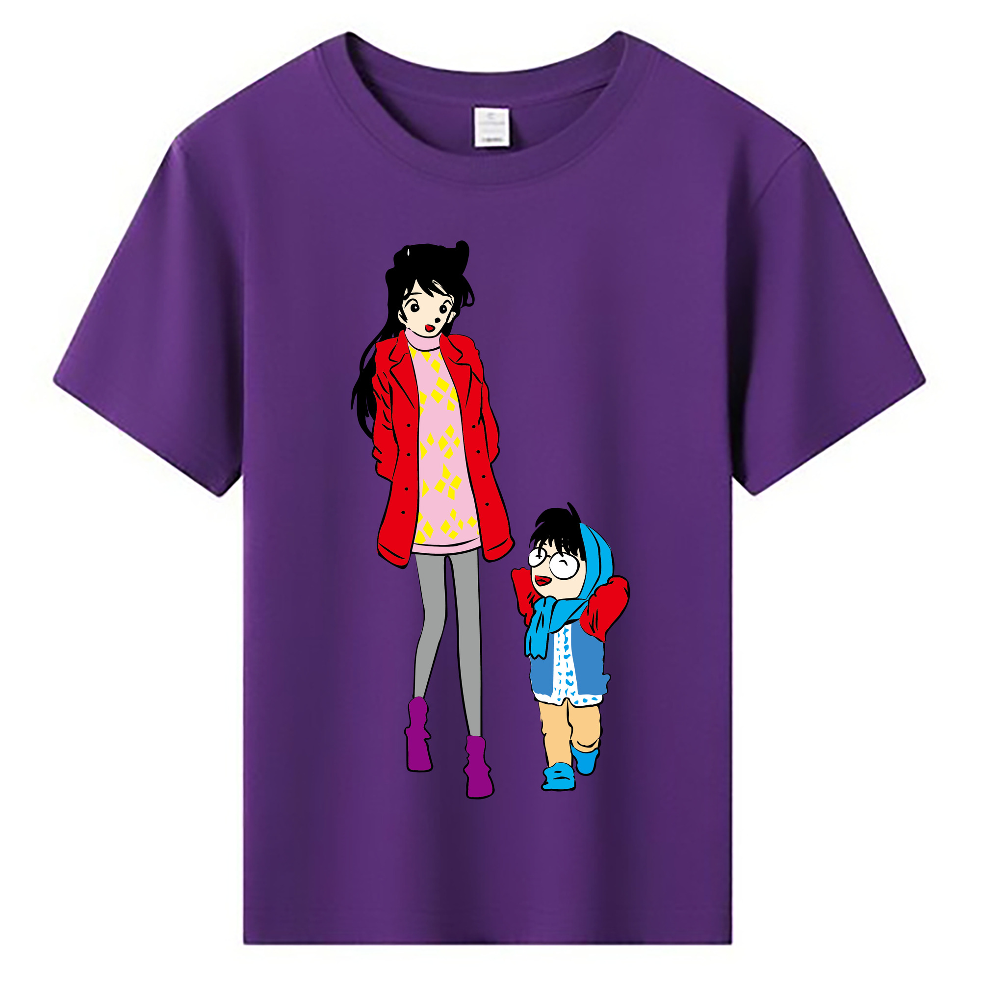 （画像用） 名探偵コナン 江戸川 コナン Detective Conan Conan Edogawa 綿100％キッズTシャツ（フロントプリント）