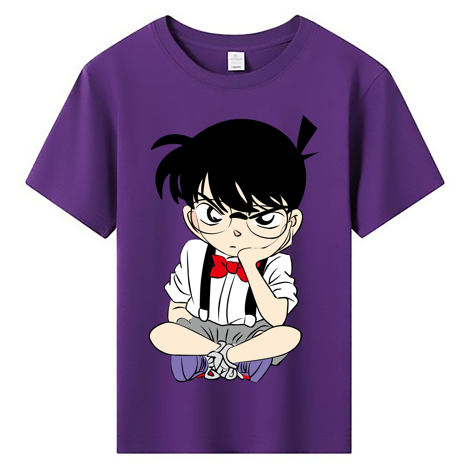 （画像用） 名探偵コナン 江戸川 コナン Detective Conan Conan Edogawa 綿100％キッズTシャツ（フロントプリント）